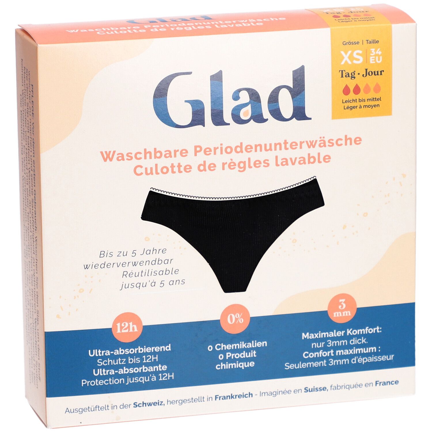 GLAD Tag Periodenunterwäsche XS leicht