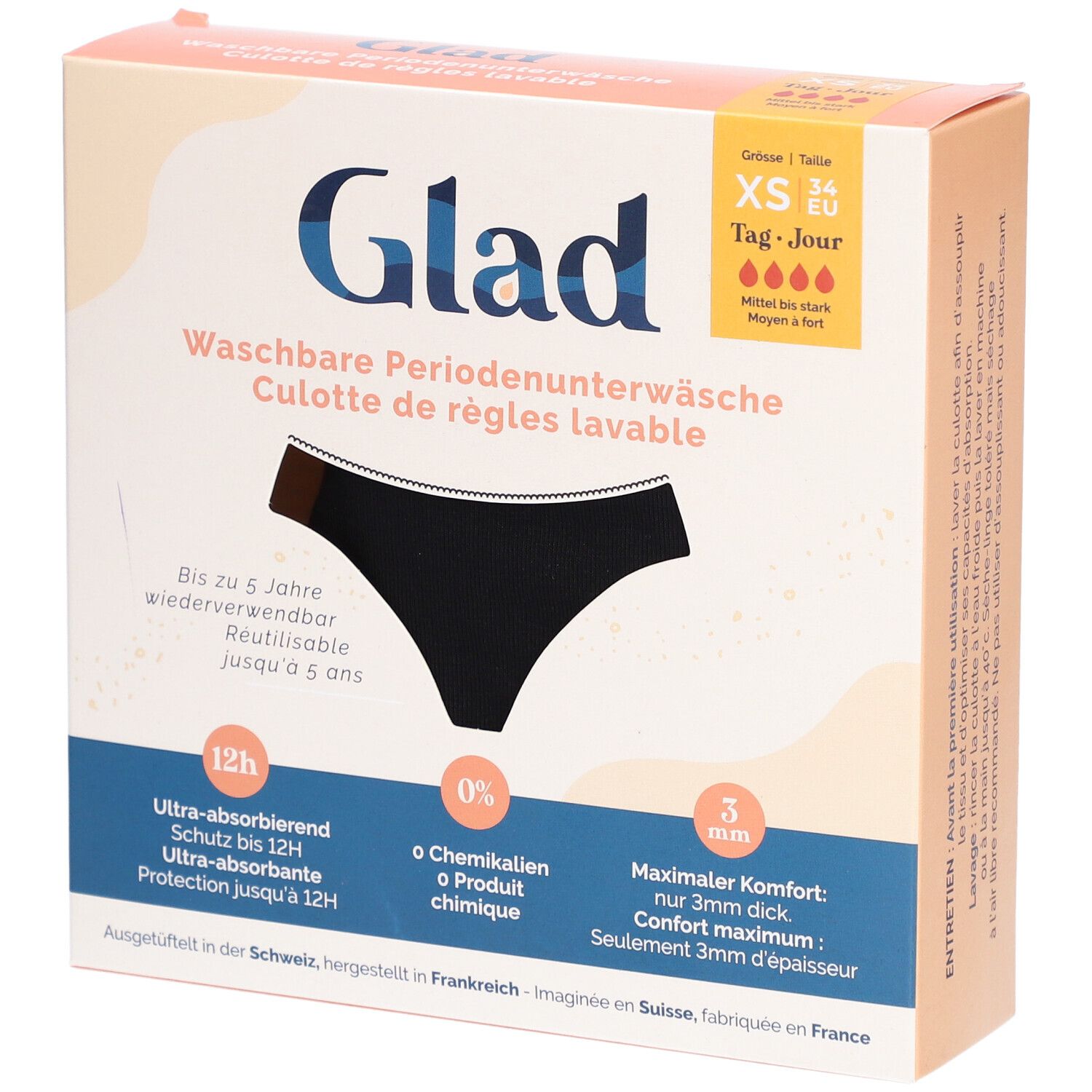 GLAD Tag Periodenunterwäsche XS stark