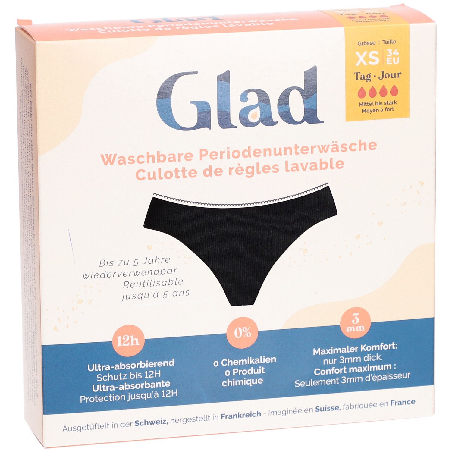GLAD Tag Periodenunterwäsche XS stark