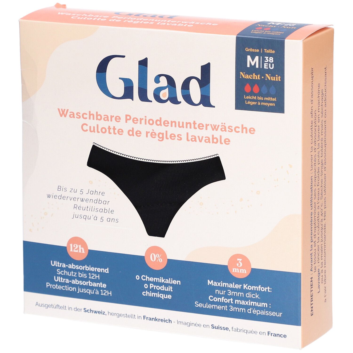 GLAD Nacht Periodenunterwäsche M leicht