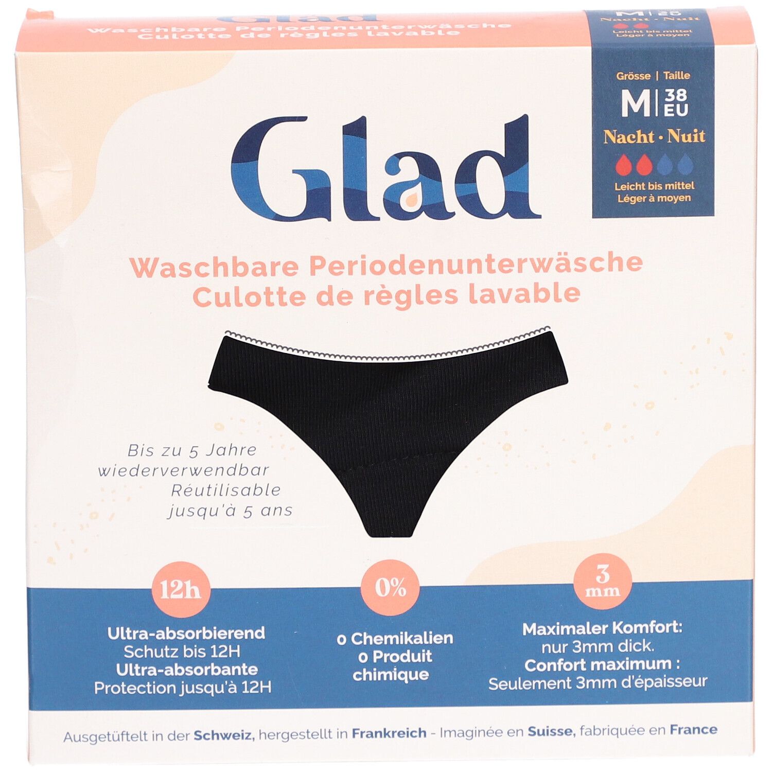 GLAD Nacht Periodenunterwäsche M leicht
