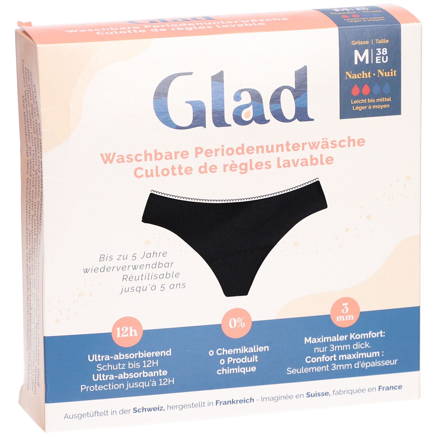 GLAD Nacht Periodenunterwäsche M leicht