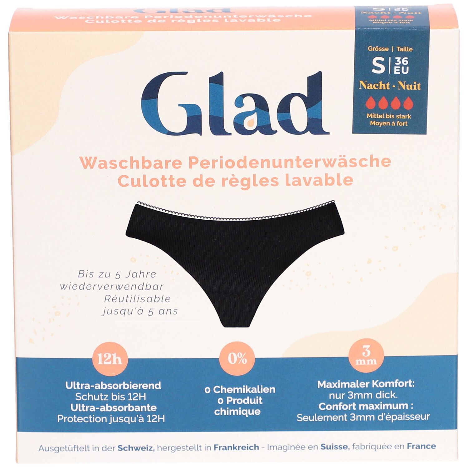 GLAD Nacht Periodenunterwäsche S stark