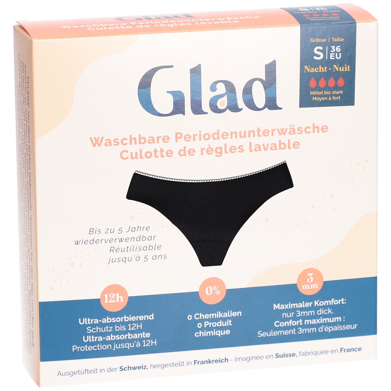 GLAD Nacht Periodenunterwäsche S stark