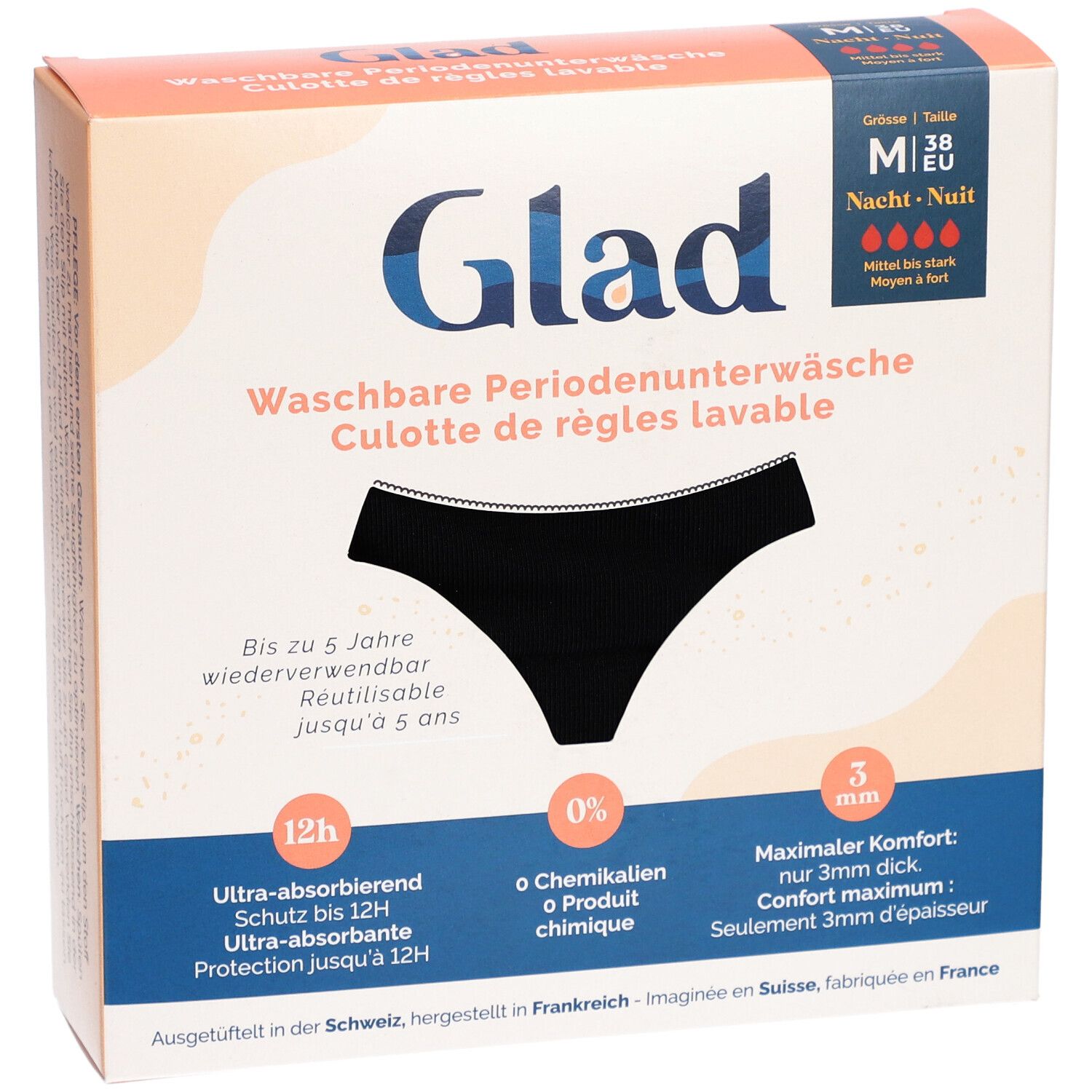 GLAD Nacht Periodenunterwäsche M stark