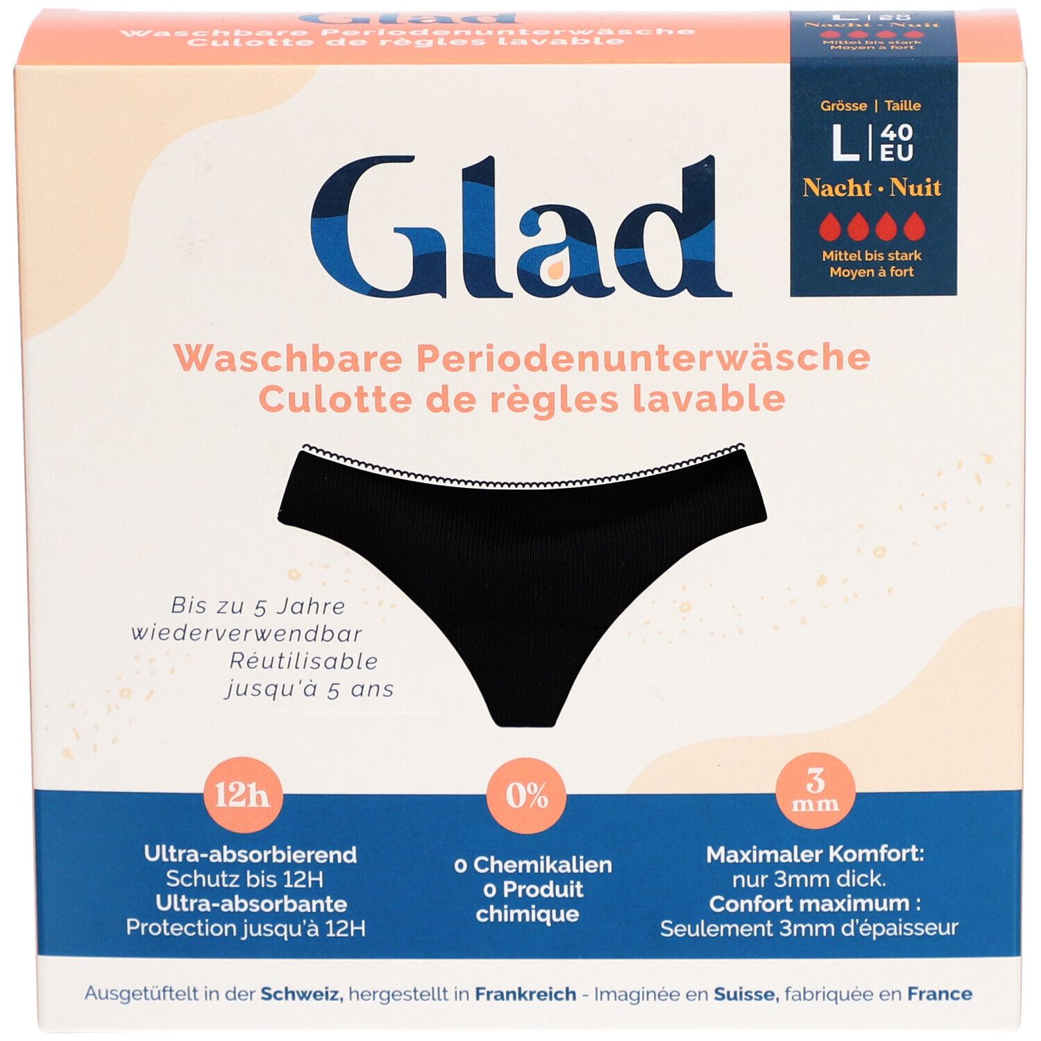 GLAD Nacht Periodenunterwäsche L stark