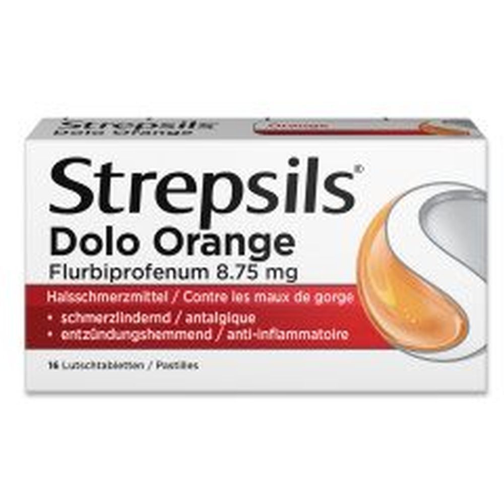 STREPSILS Dolo Lutschtabl Orange 16 Stk