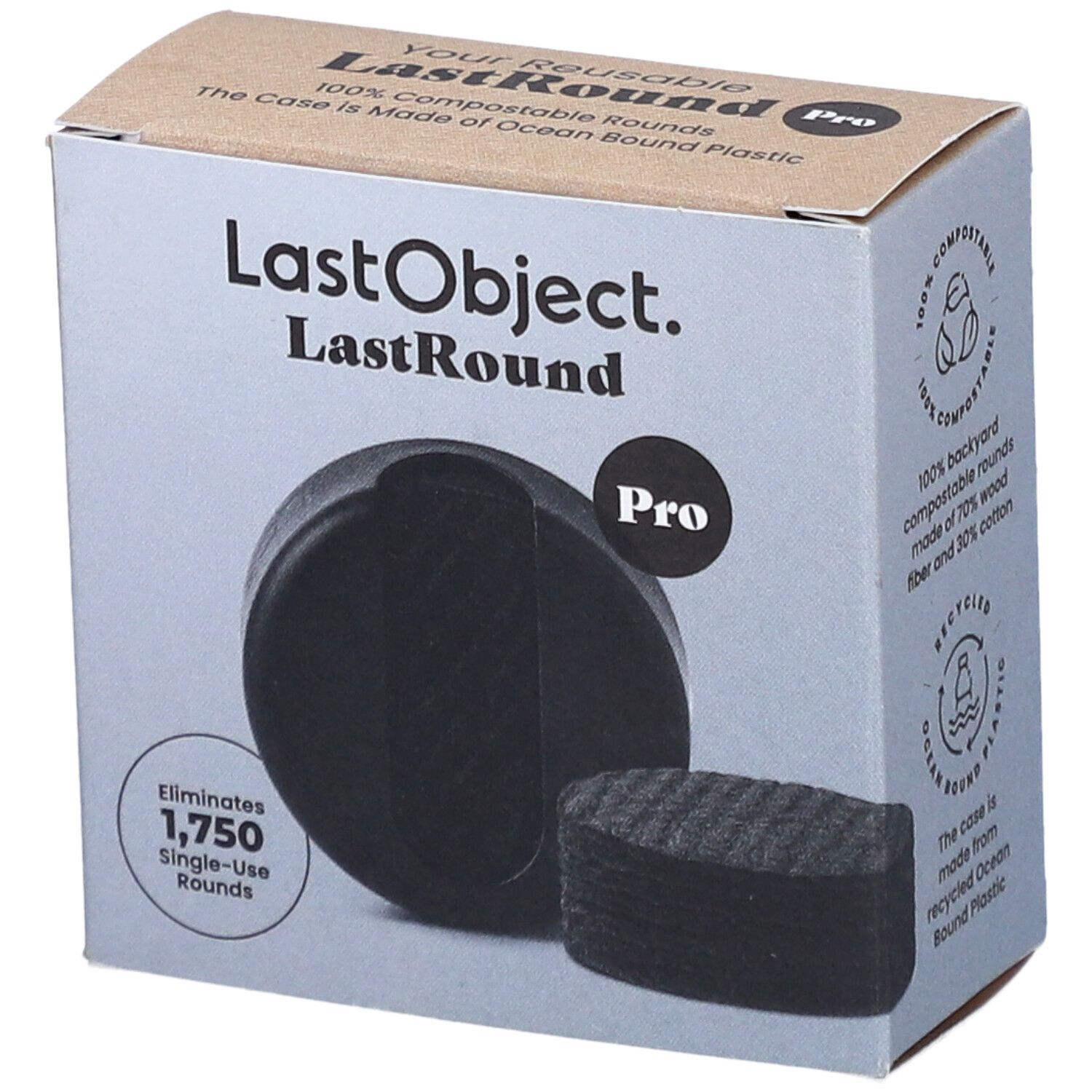 LASTROUND PRO Wiederverwendbare Wattepads schwarz