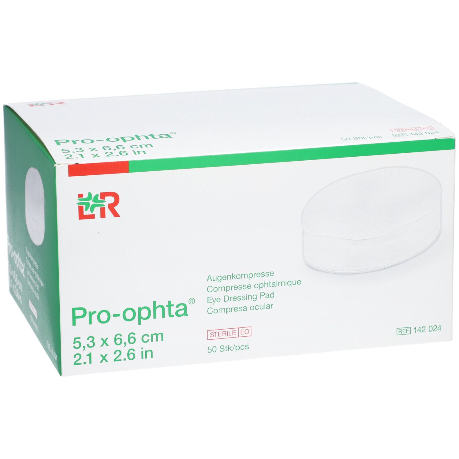 Pro-ophta Augenkompresse 5.3x6.6cm 50 St - Redcare Apotheke