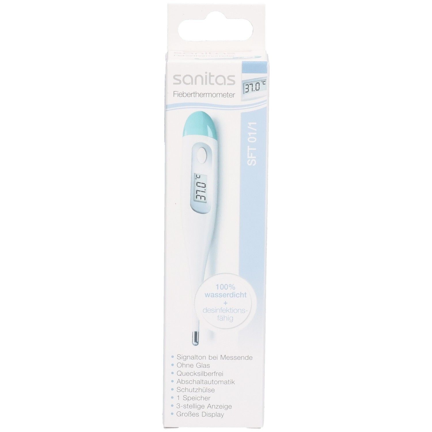 Sanitas SFT 01/1 Fieberthermometer mit digitaler Anzeige.