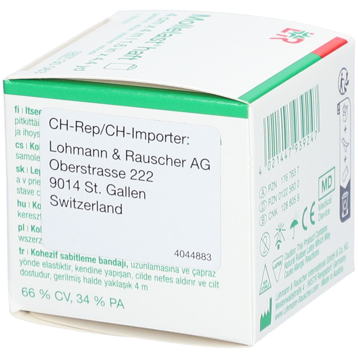 MOLLELAST haft Fixierbinde 4cmx4m weiss