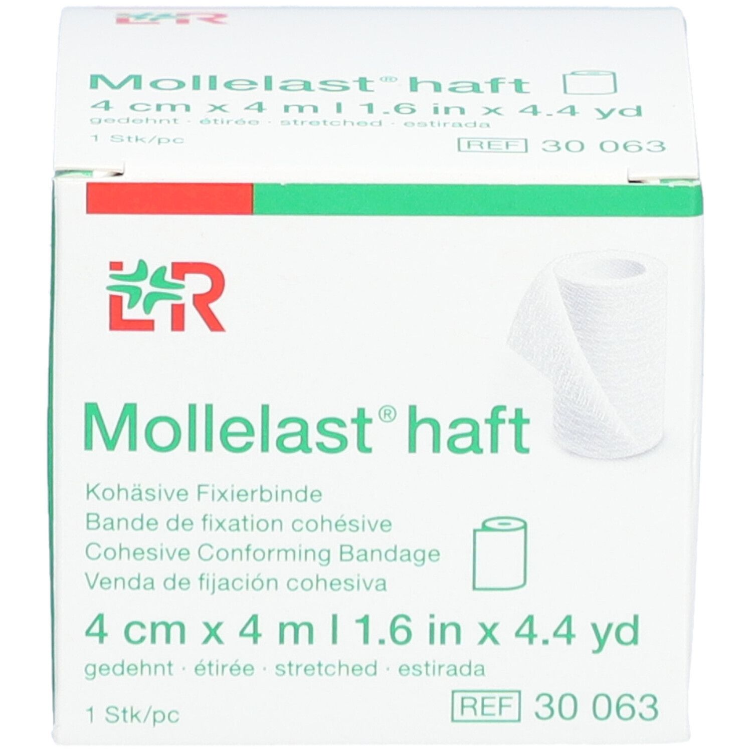 MOLLELAST haft Fixierbinde 4cmx4m weiss