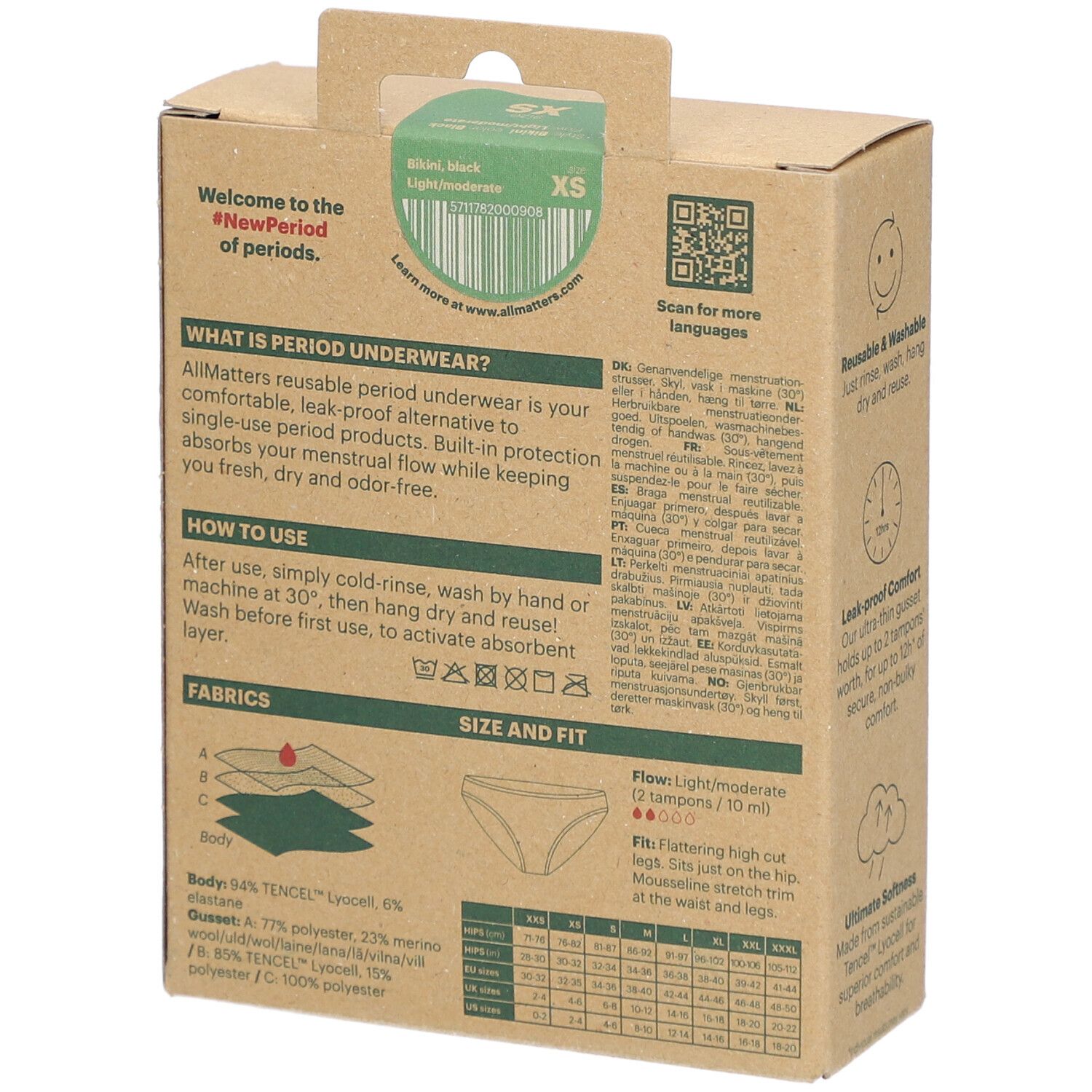 ALLMATTERS Periodenunterw Slip XS li/mod