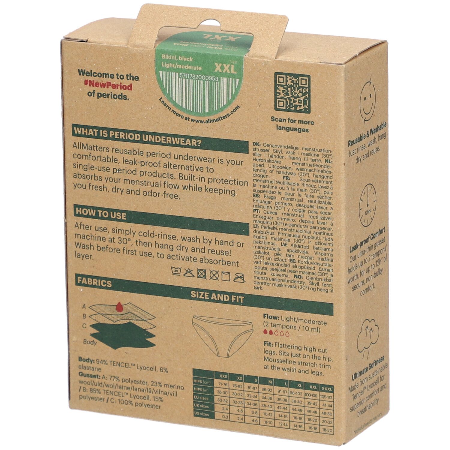 ALLMATTERS Periodenunterw Slip XXL