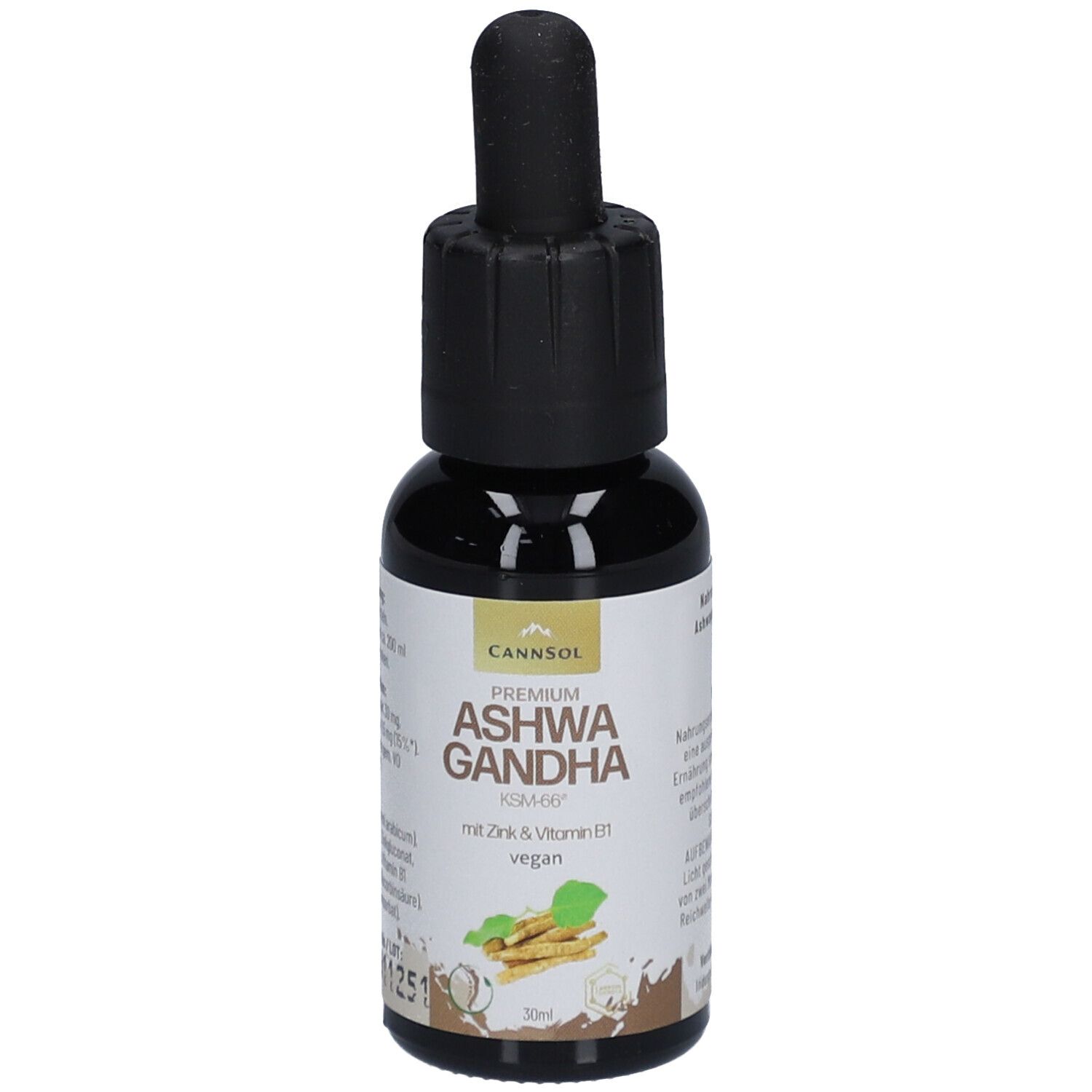 CannSol Premium Ashwagandha KSM-66 mit Zink und Vitamin B1