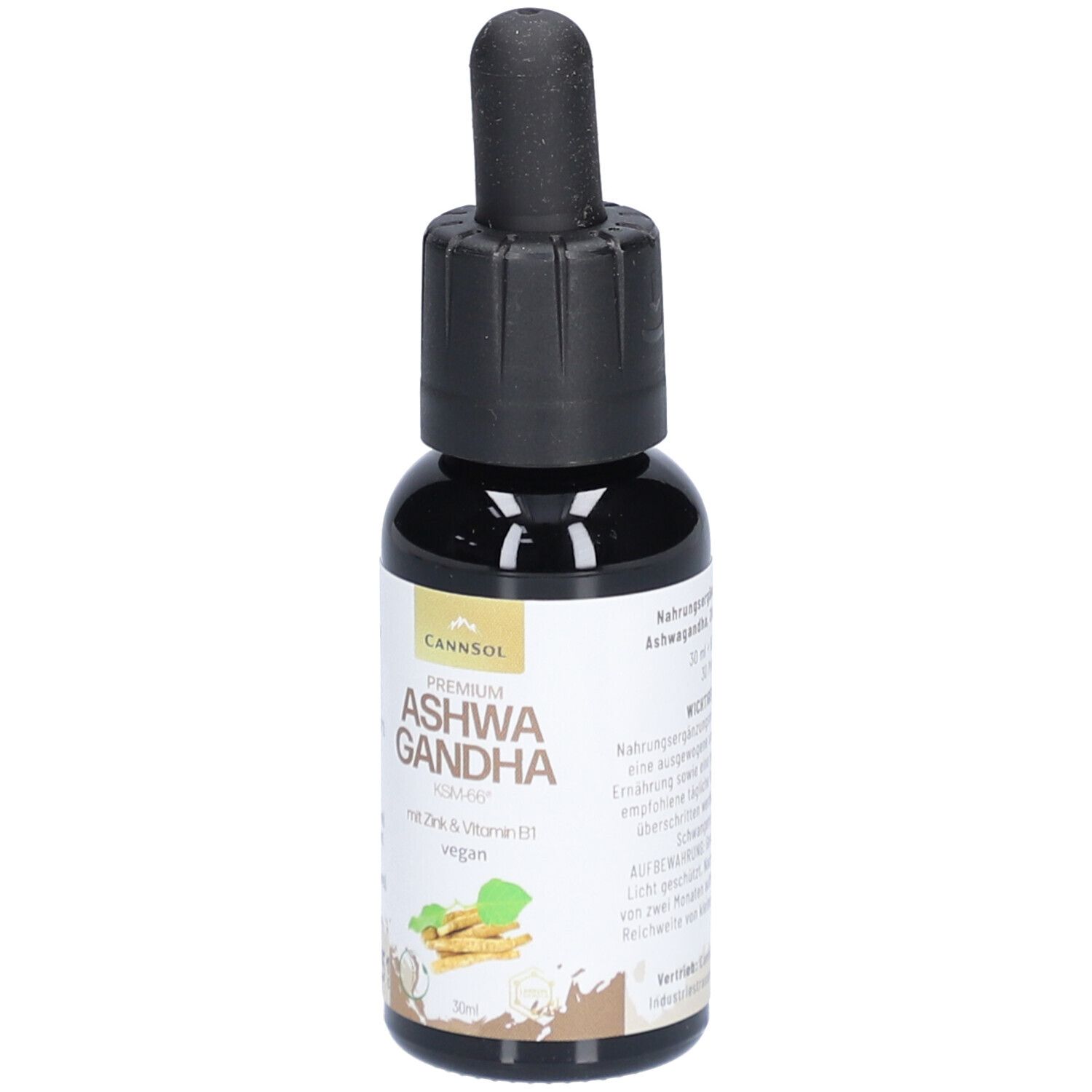 CannSol Premium Ashwagandha KSM-66 mit Zink und Vitamin B1