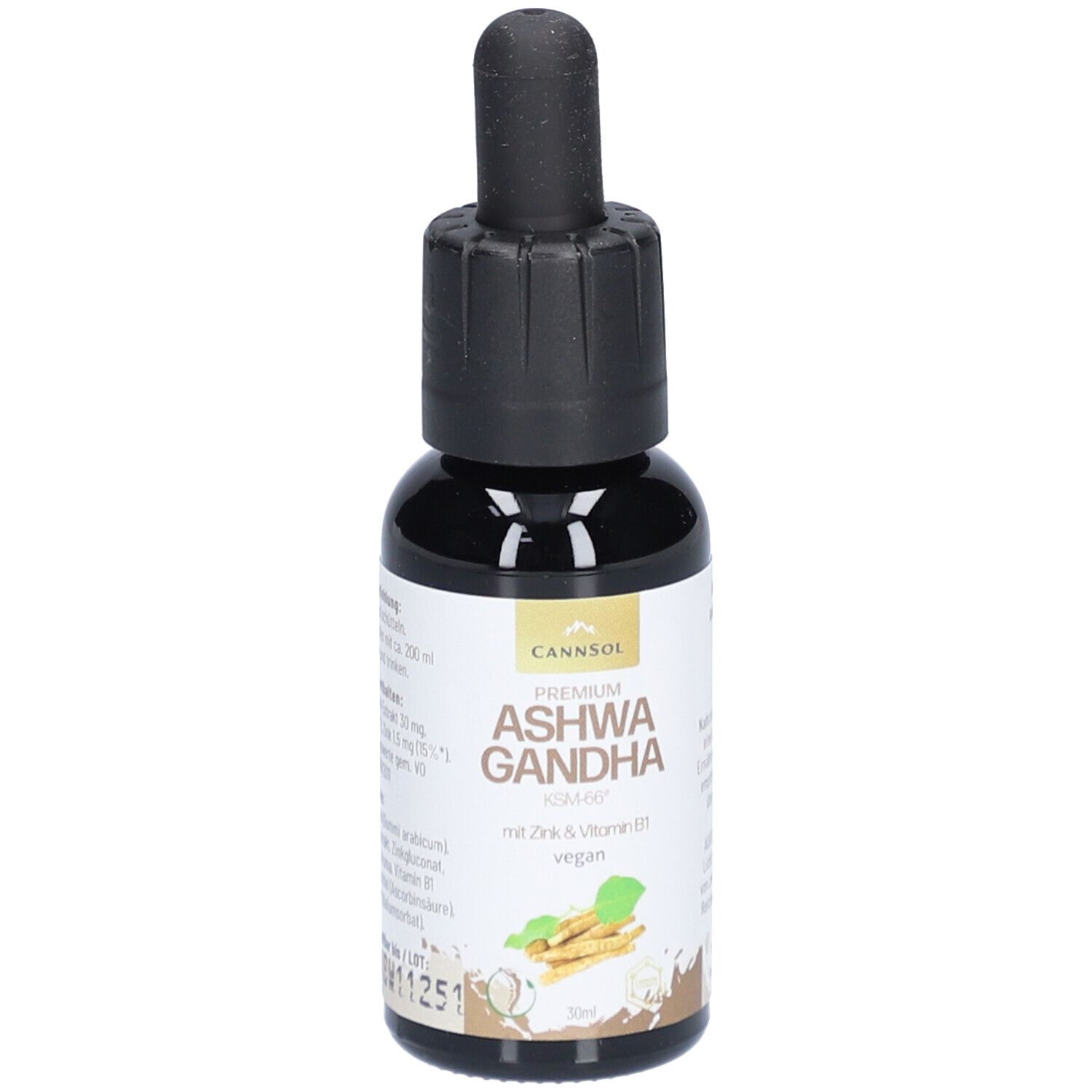 CannSol Premium Ashwagandha KSM-66 mit Zink und Vitamin B1