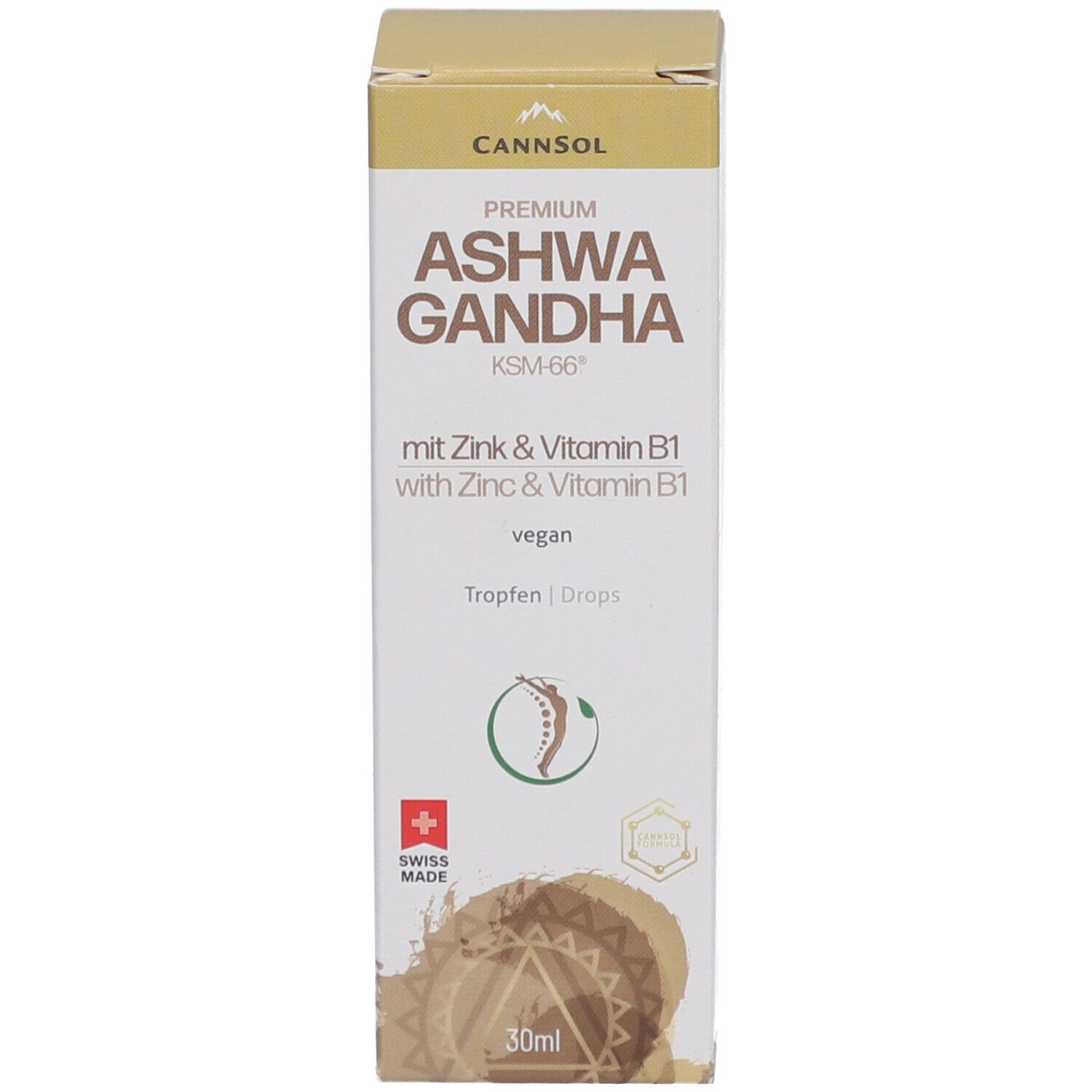 CannSol Premium Ashwagandha KSM-66 mit Zink und Vitamin B1