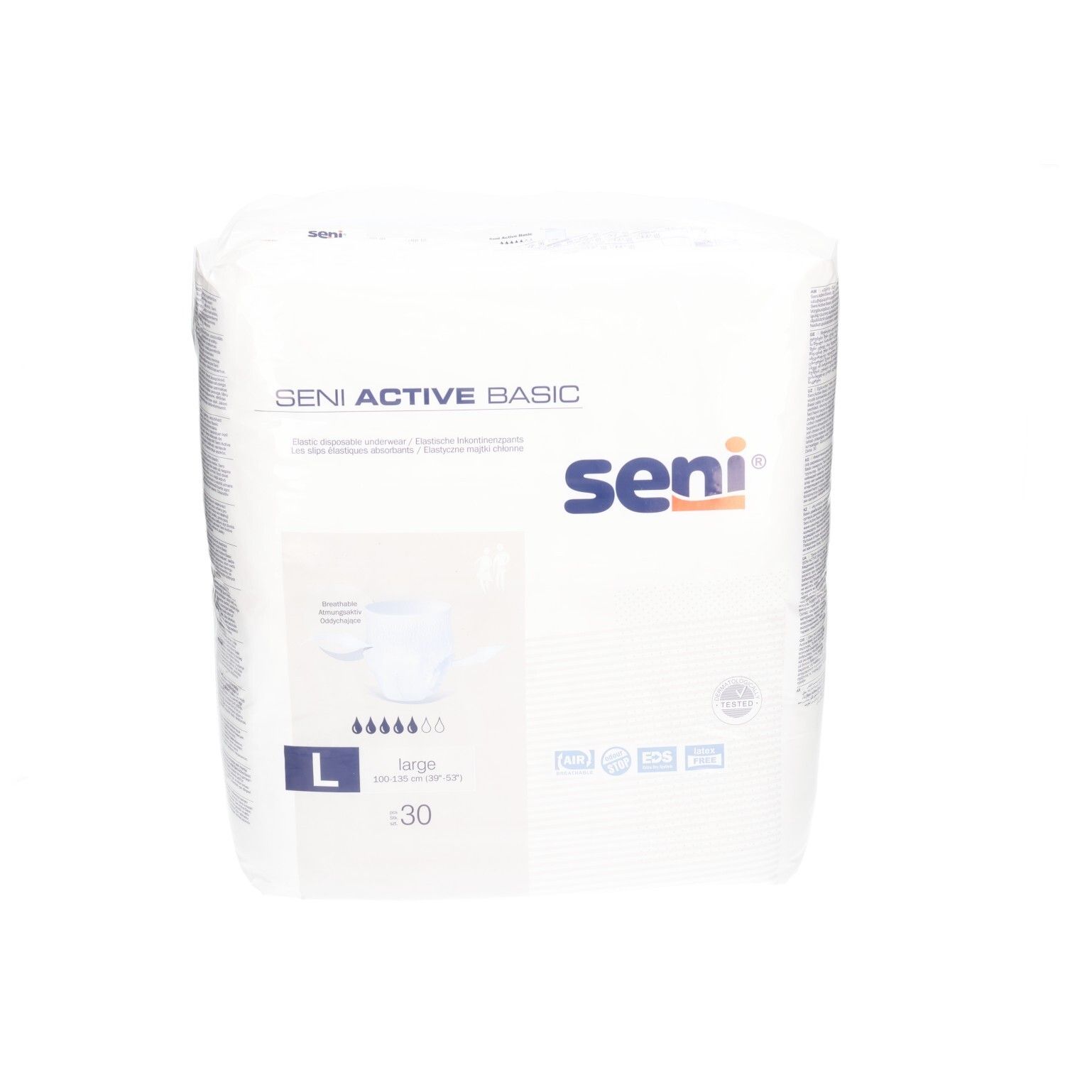 Seni Active Basic Einlagen, Größe L, 30 Stück.