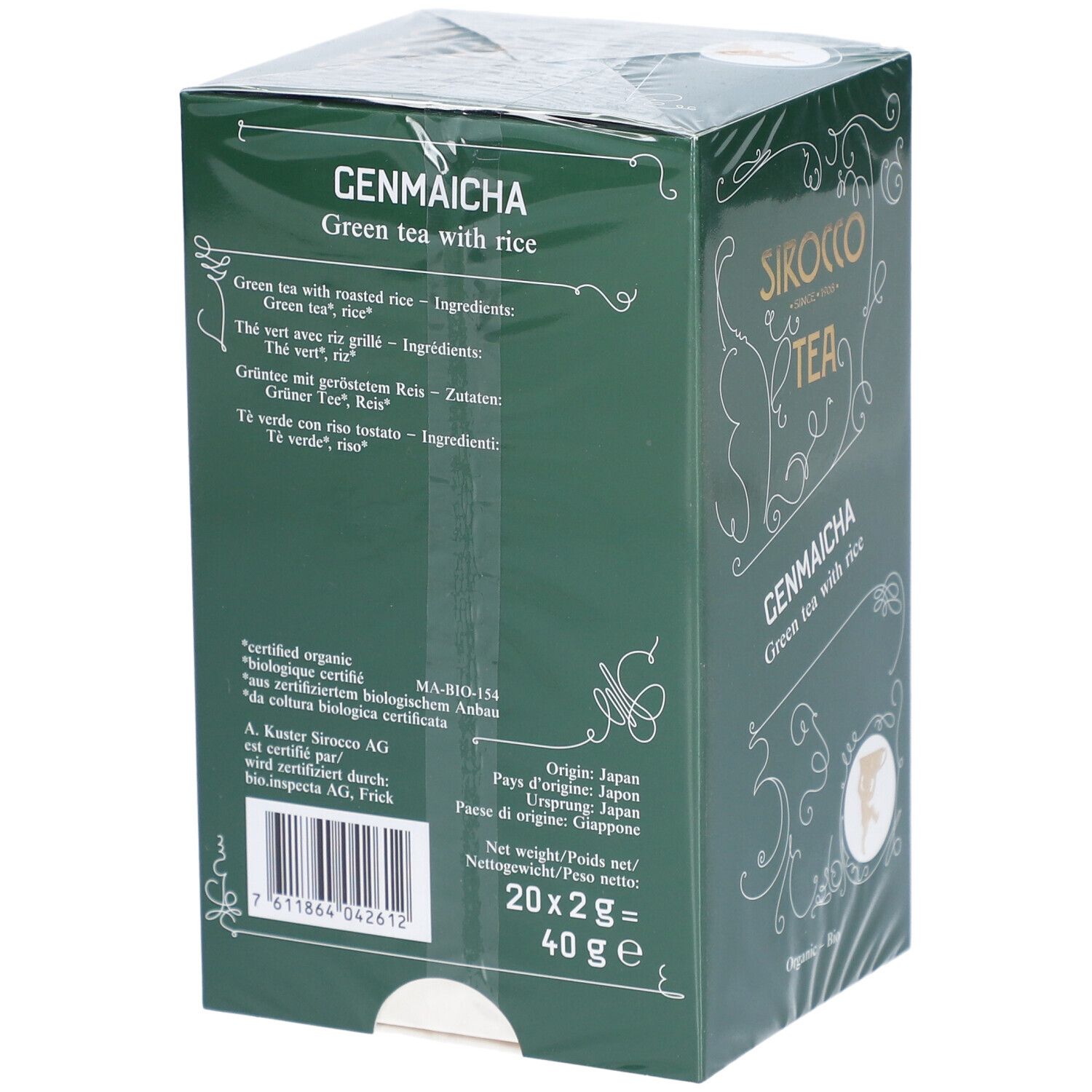 SIROCCO TEA Genmaicha - Thé vert biologique au riz grillé