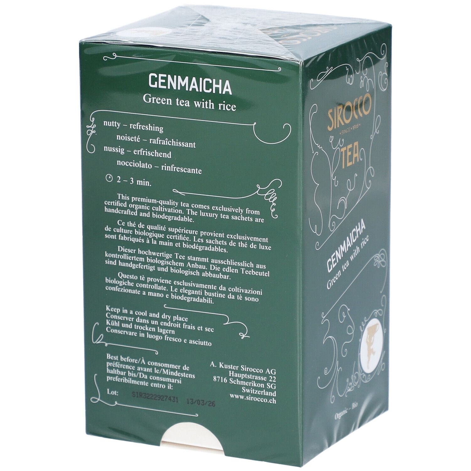 SIROCCO TEA Genmaicha - Thé vert biologique au riz grillé