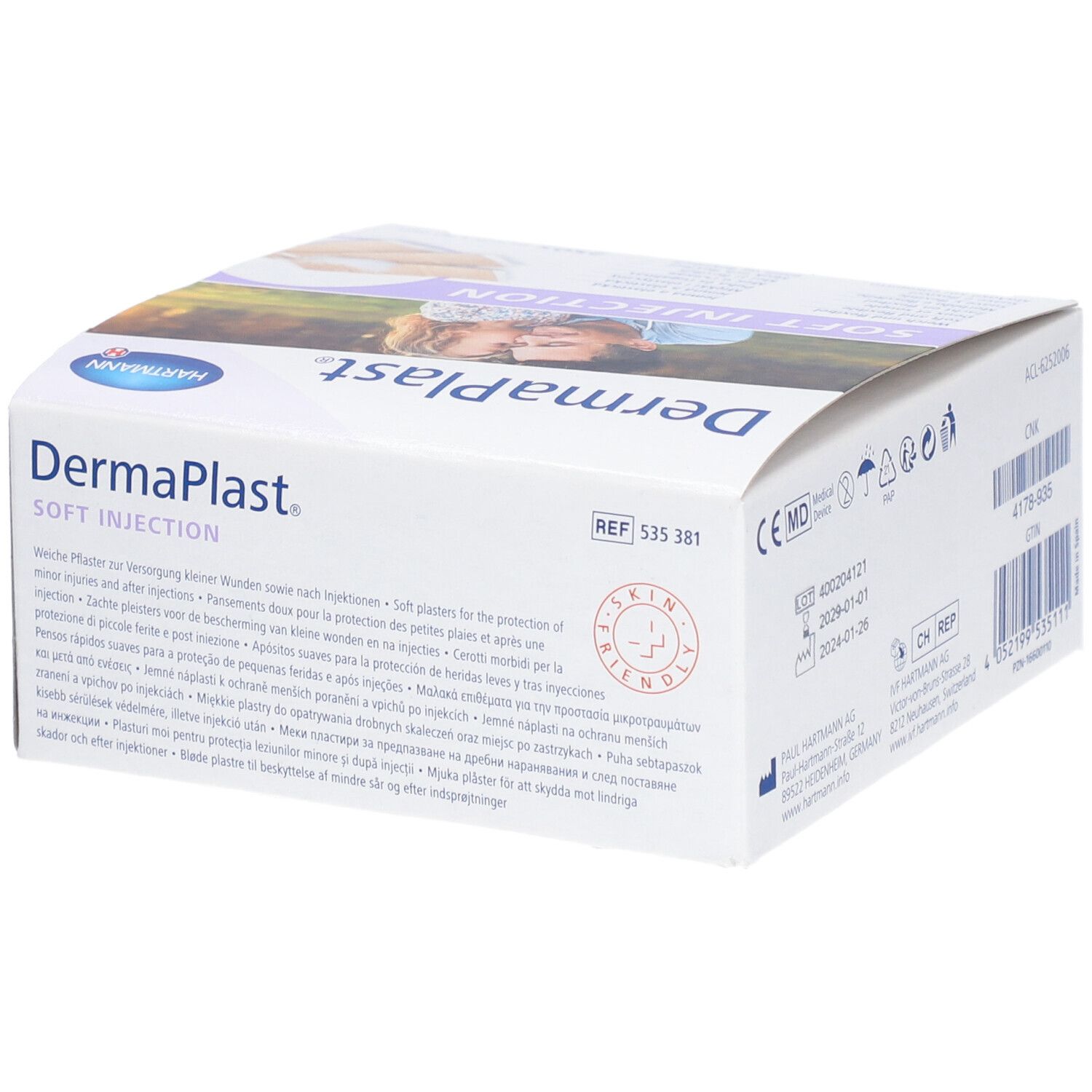 HARTMANN Dermaplast® Soft Injection Pansements 16 x 40 mm beige