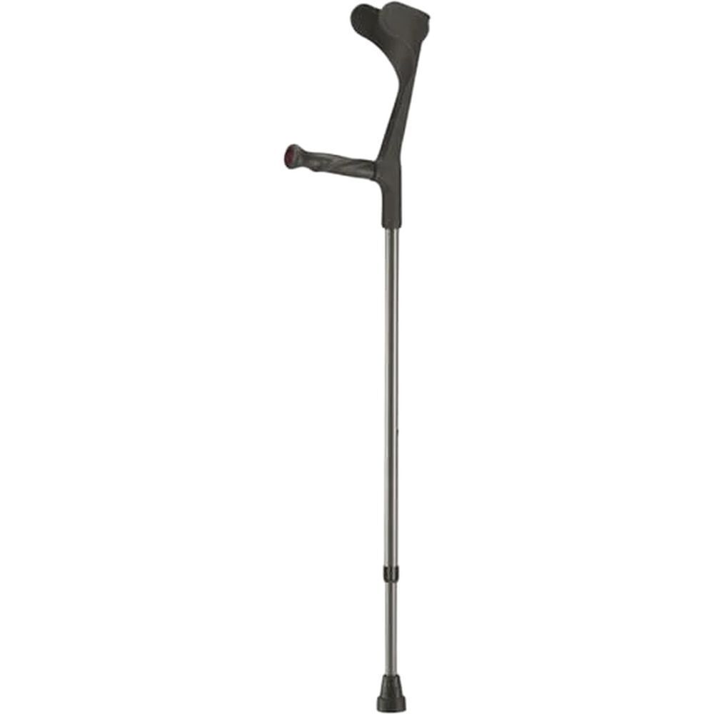 Sahag Krücken mit anatomischem Softgriff und Reflektoren 76-96 cm - Alu schwarz - 1 Paar