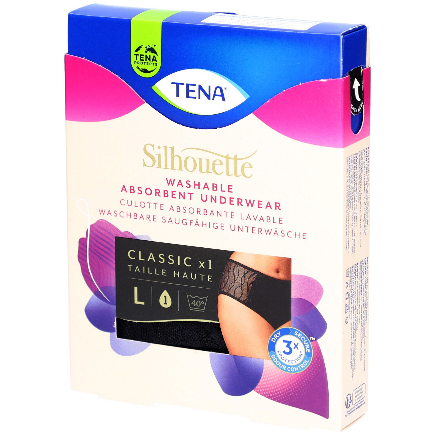 TENA Silhouette Classic Washable Underwear L schwarz waschbar