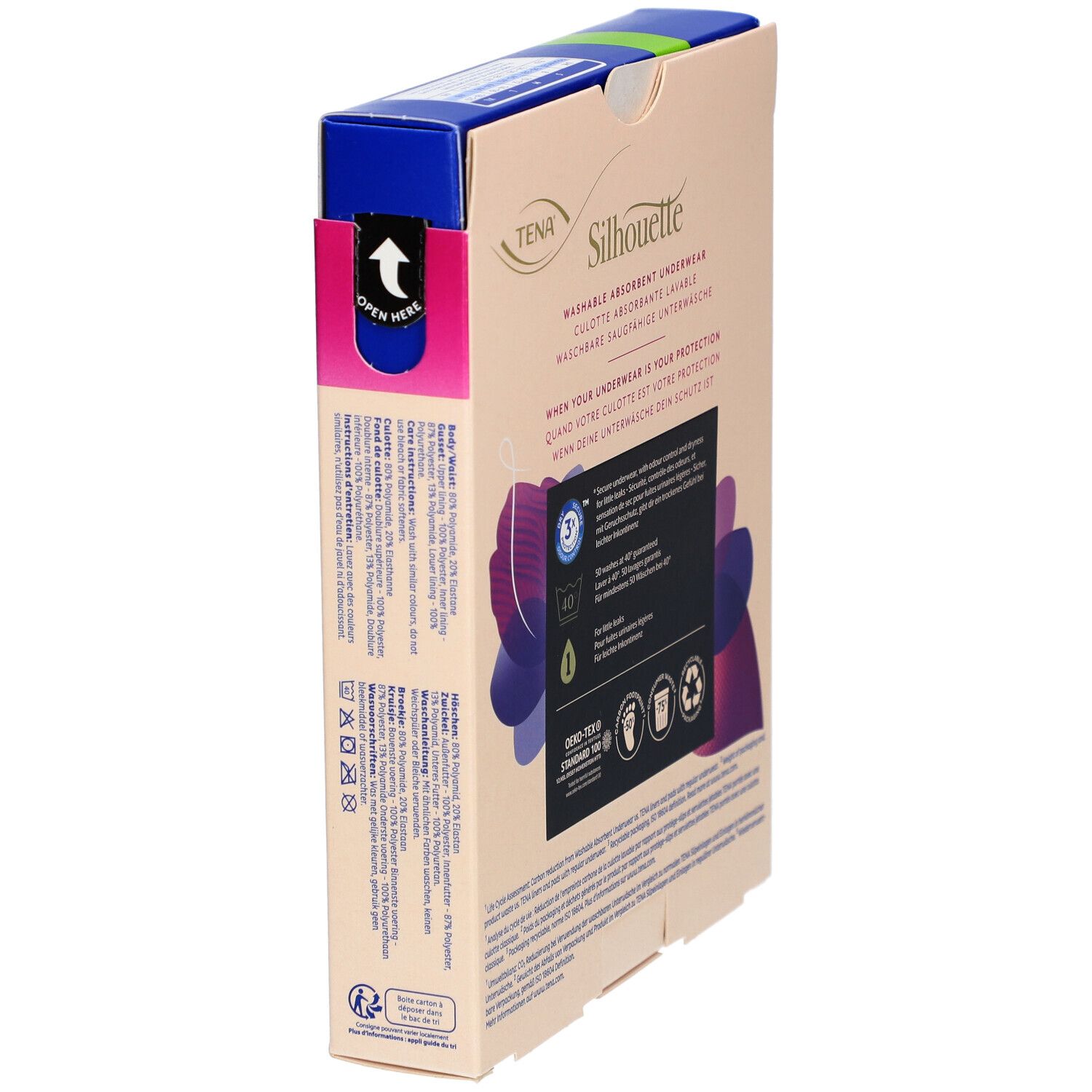 TENA Silhouette Classic Washable Underwear L schwarz waschbar