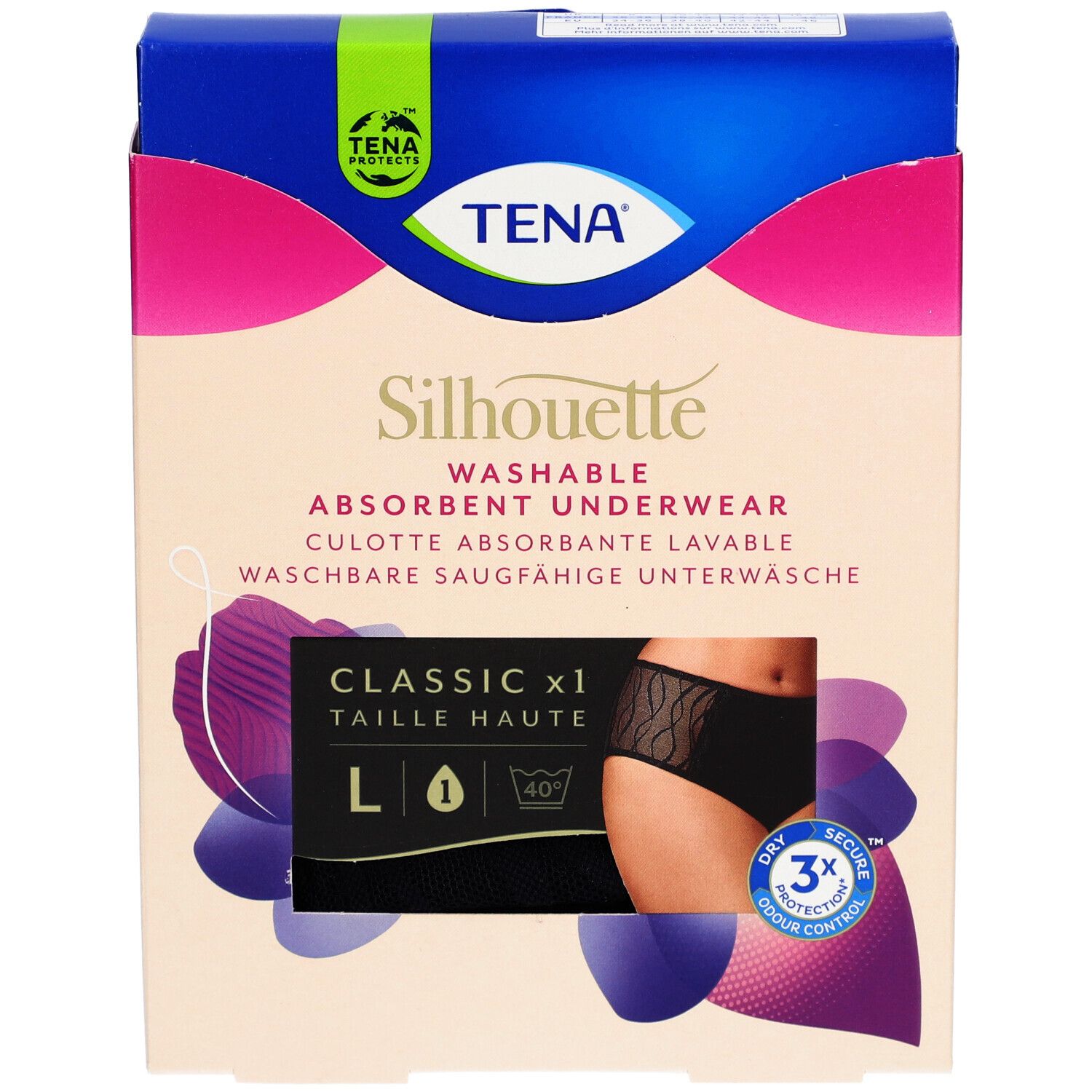 TENA Silhouette Classic Washable Underwear L schwarz waschbar