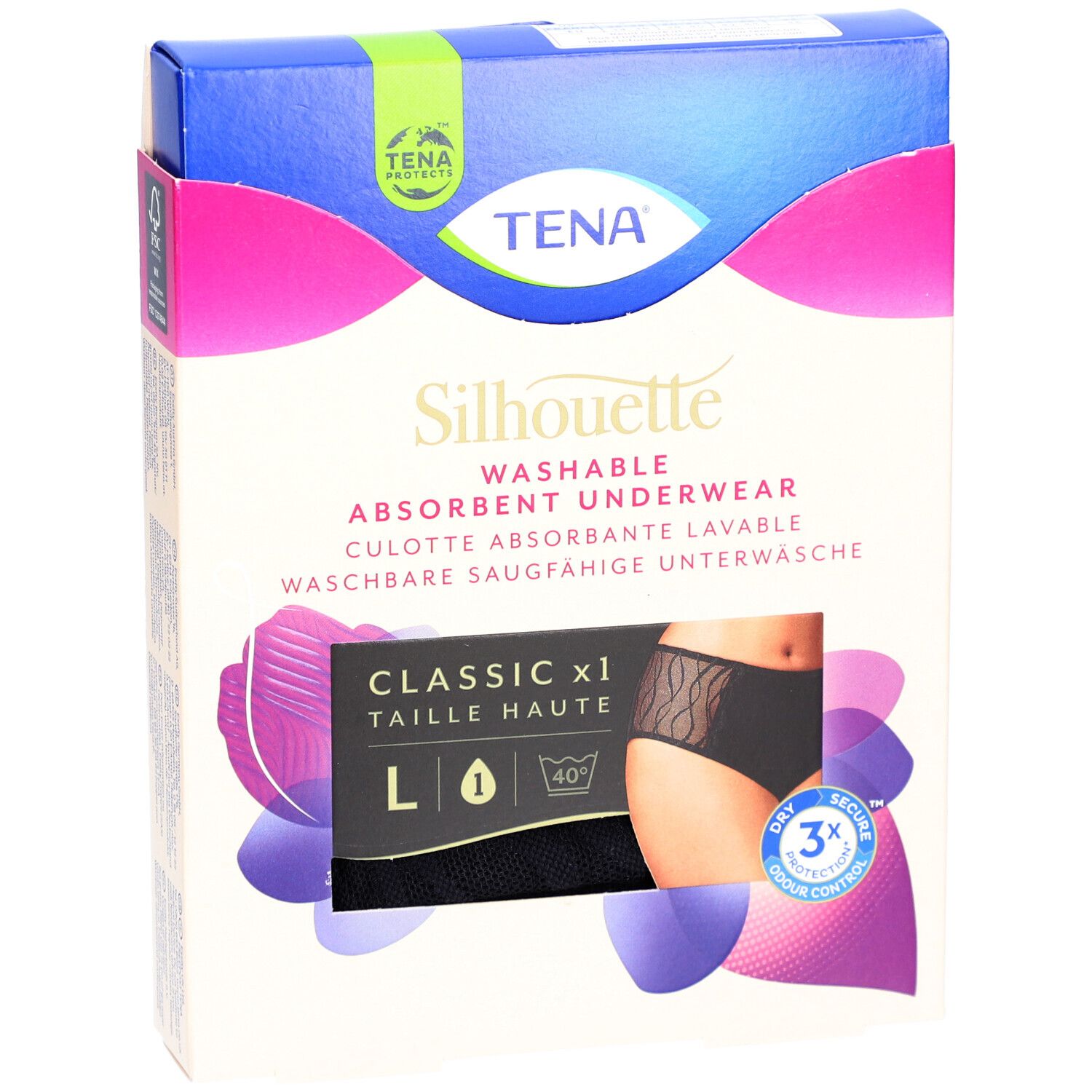 TENA Silhouette Classic Washable Underwear L schwarz waschbar
