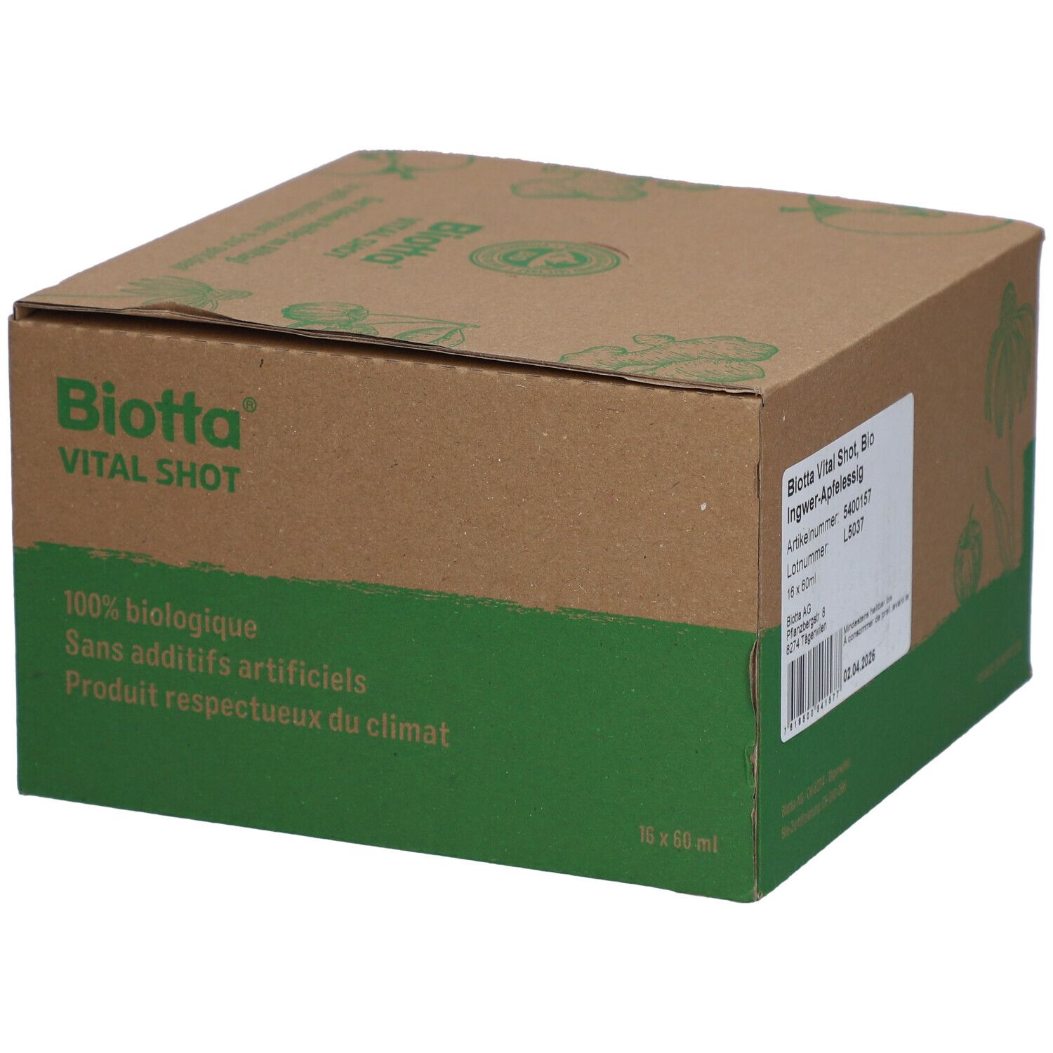 BIOTTA Vital Shot Ingwer-Apfelessig