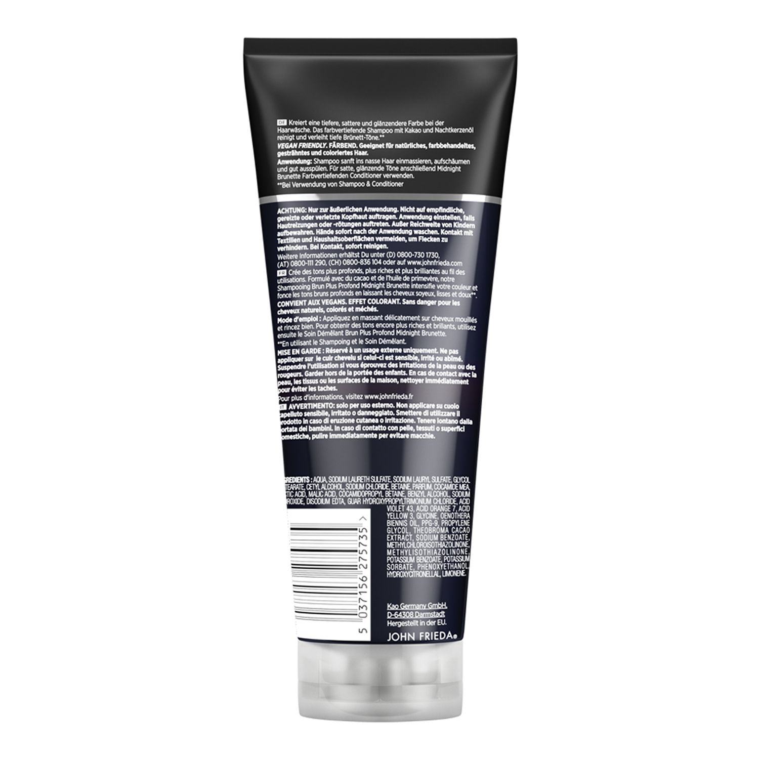 JOHN FRIEDA midnight Brunette Shampooing intensifiant la couleur