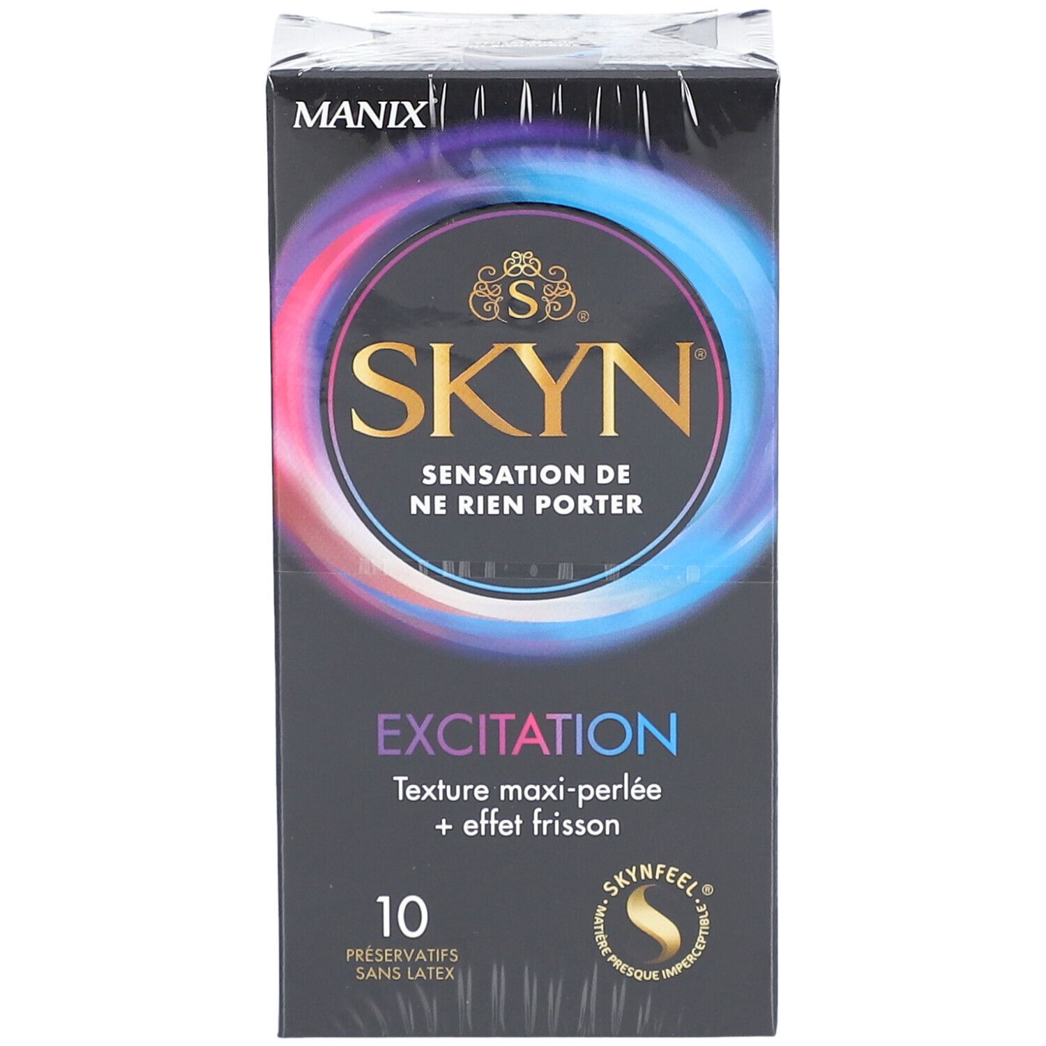 MANIX Skyn® Sensation de ne rien porter - Excitation - Préservatifs sans latex avec texture maxi-perlée & effet frisson