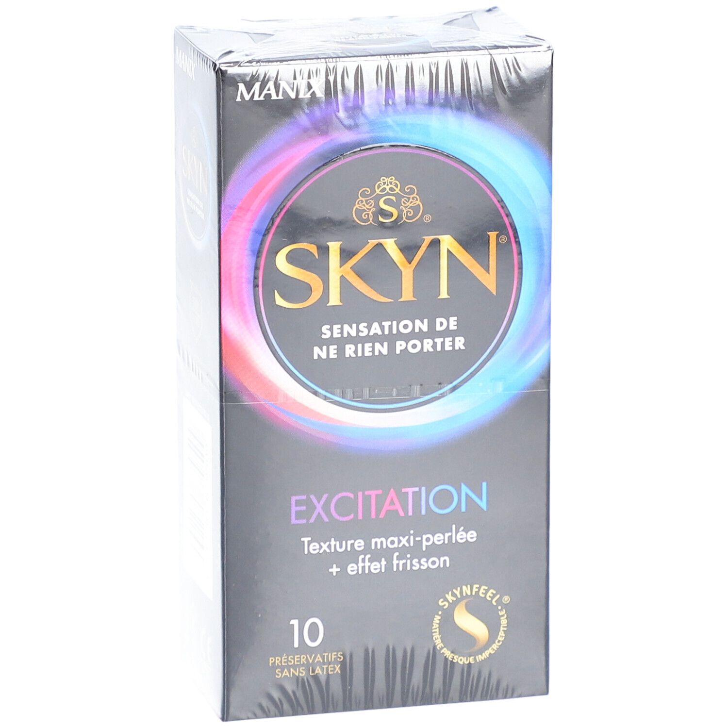MANIX Skyn® Sensation de ne rien porter - Excitation - Préservatifs sans latex avec texture maxi-perlée & effet frisson