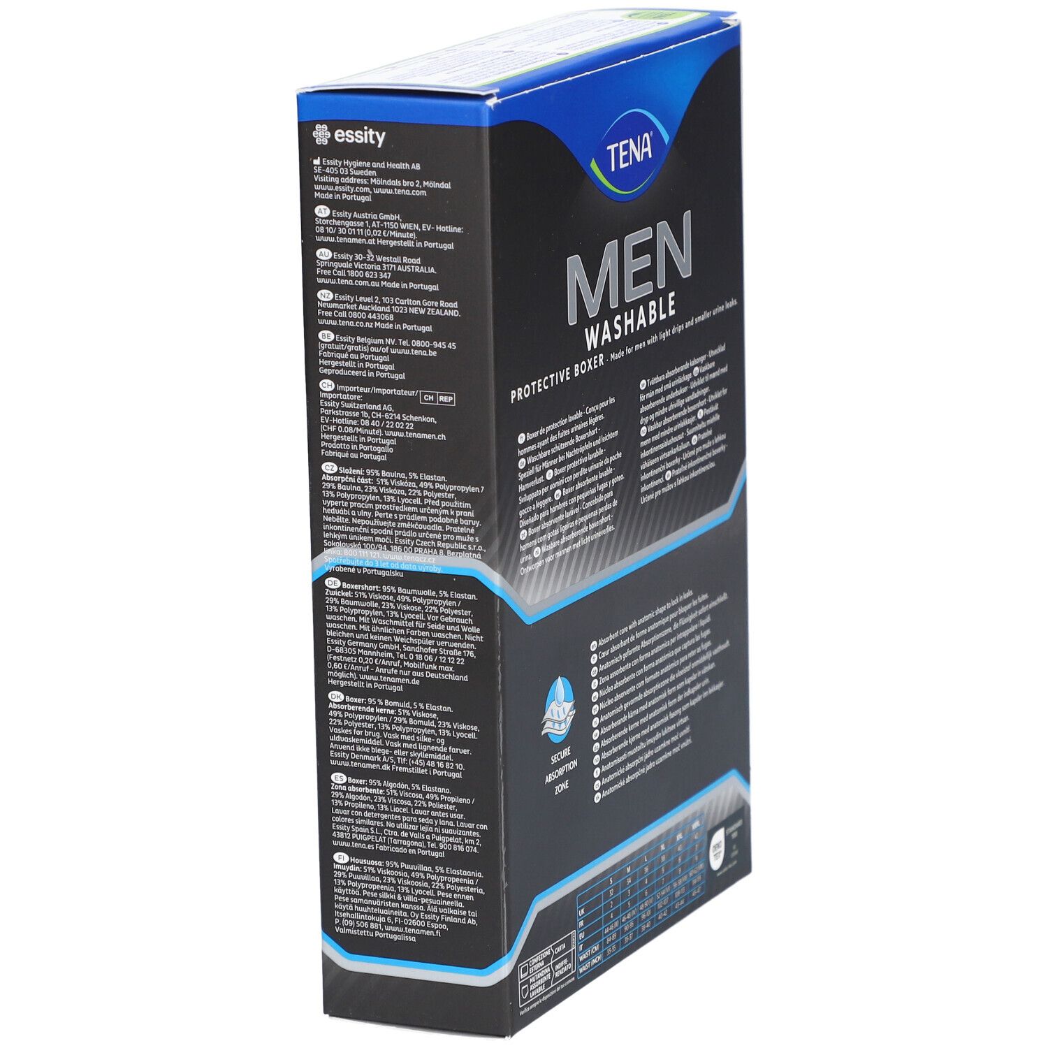 TENA® Men waschbare Inkontinenz-Boxershorts Größe M