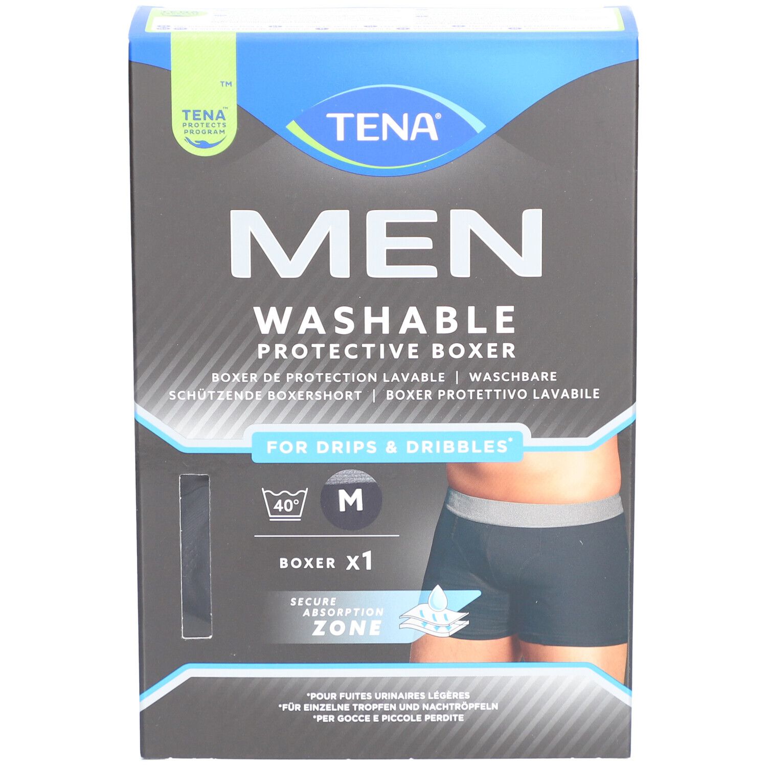 TENA® Men waschbare Inkontinenz-Boxershorts Größe M