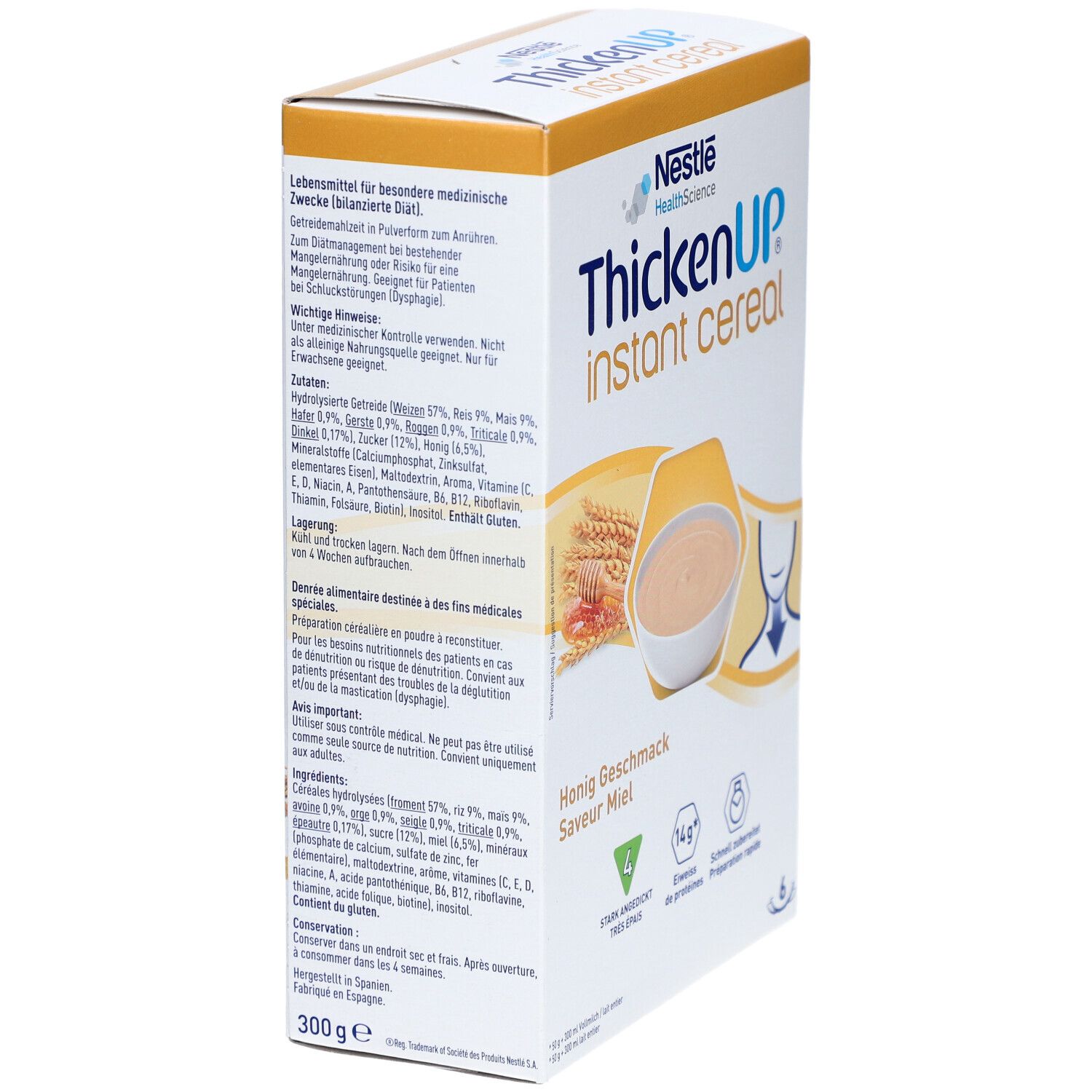 Nestlé Health Science ThickenUP® instant cereal Saveur Miel