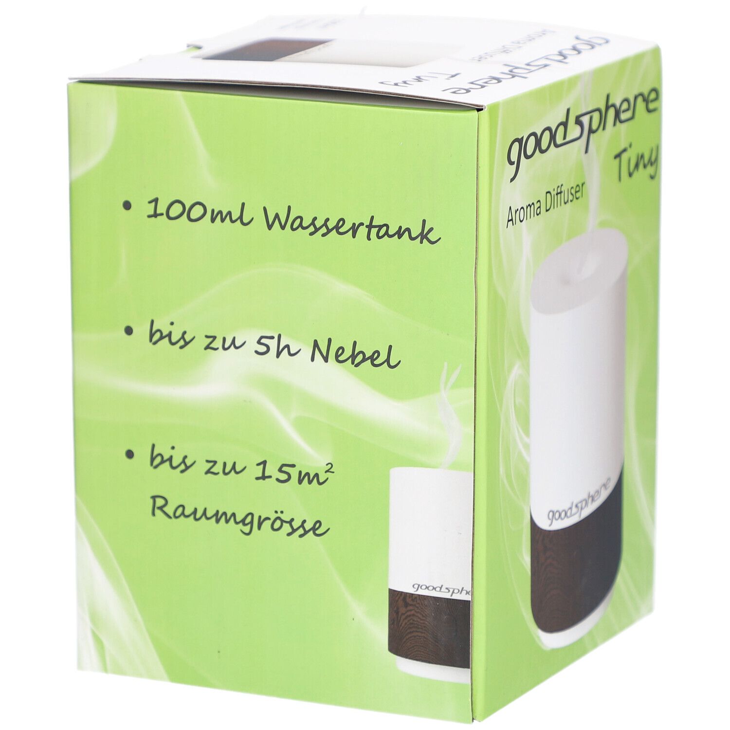 Goodsphere® Aromavernebler Tiny 15 m² Ultraschall-Diffuser Weiß/Dunkelbraun