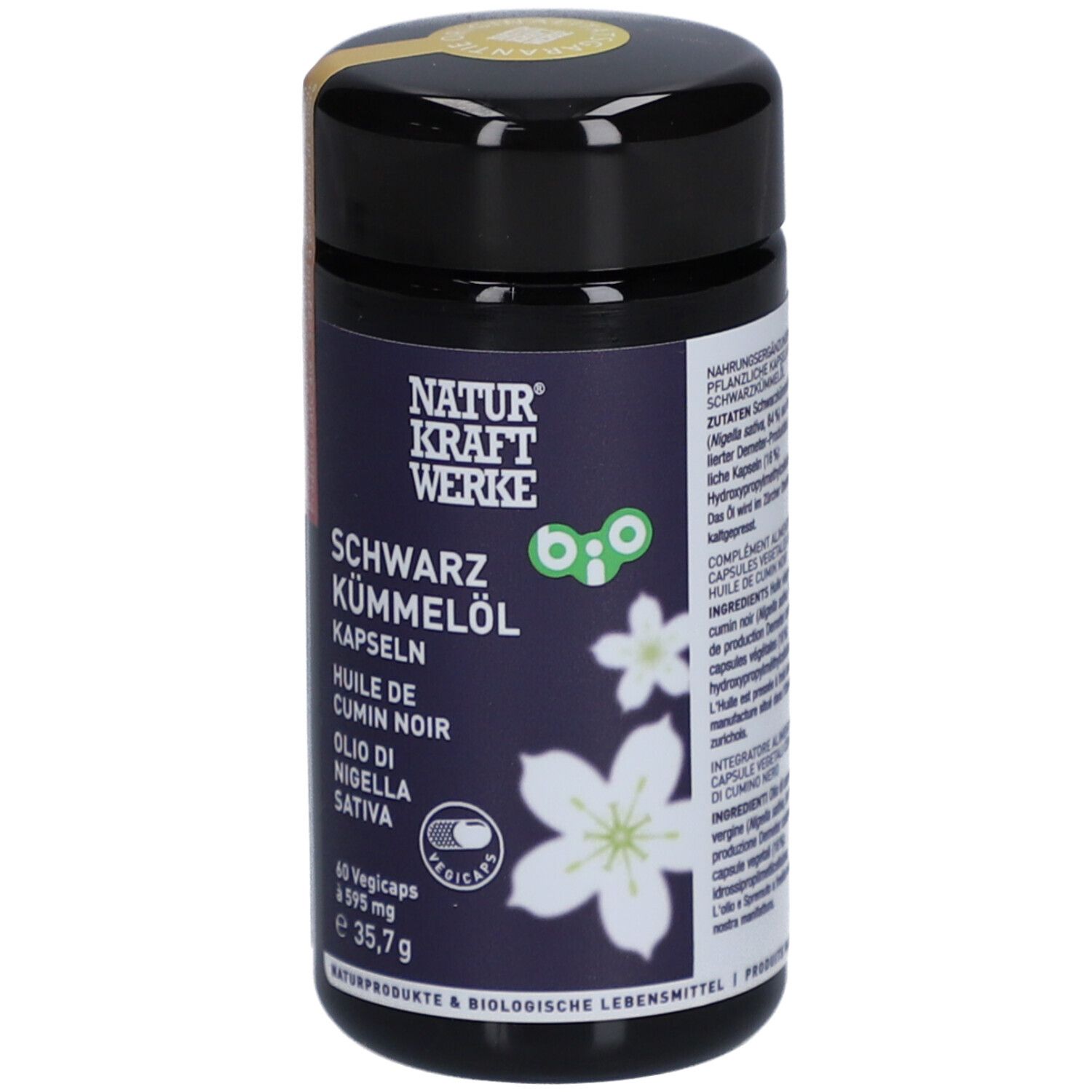 NATURKRAFTWERKE Bio-Schwarzkümmelöl 595 mg
