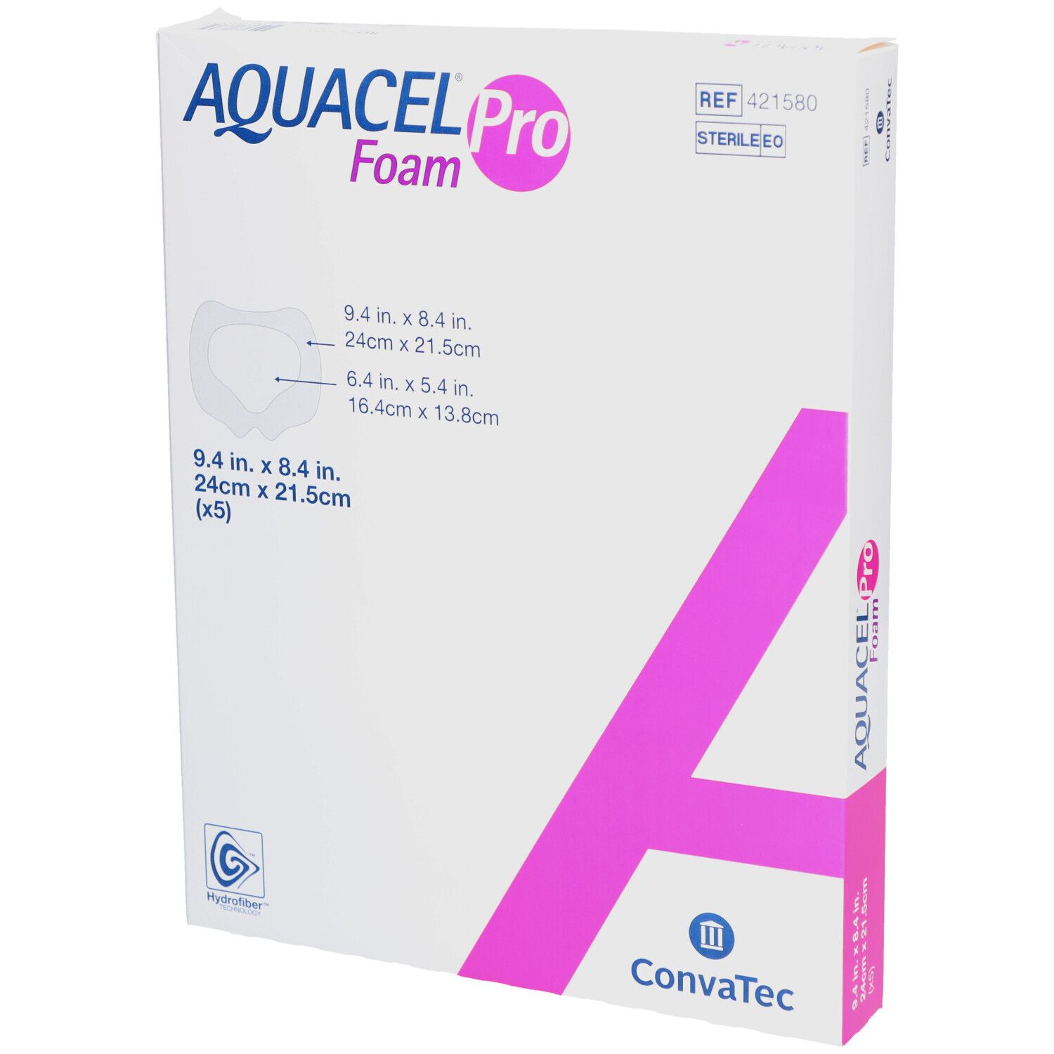 AQUACEL FOAM Pro Grand Sacrum - Pansement hydrocellulaire adhésif siliconé 24 x 21,5 cm