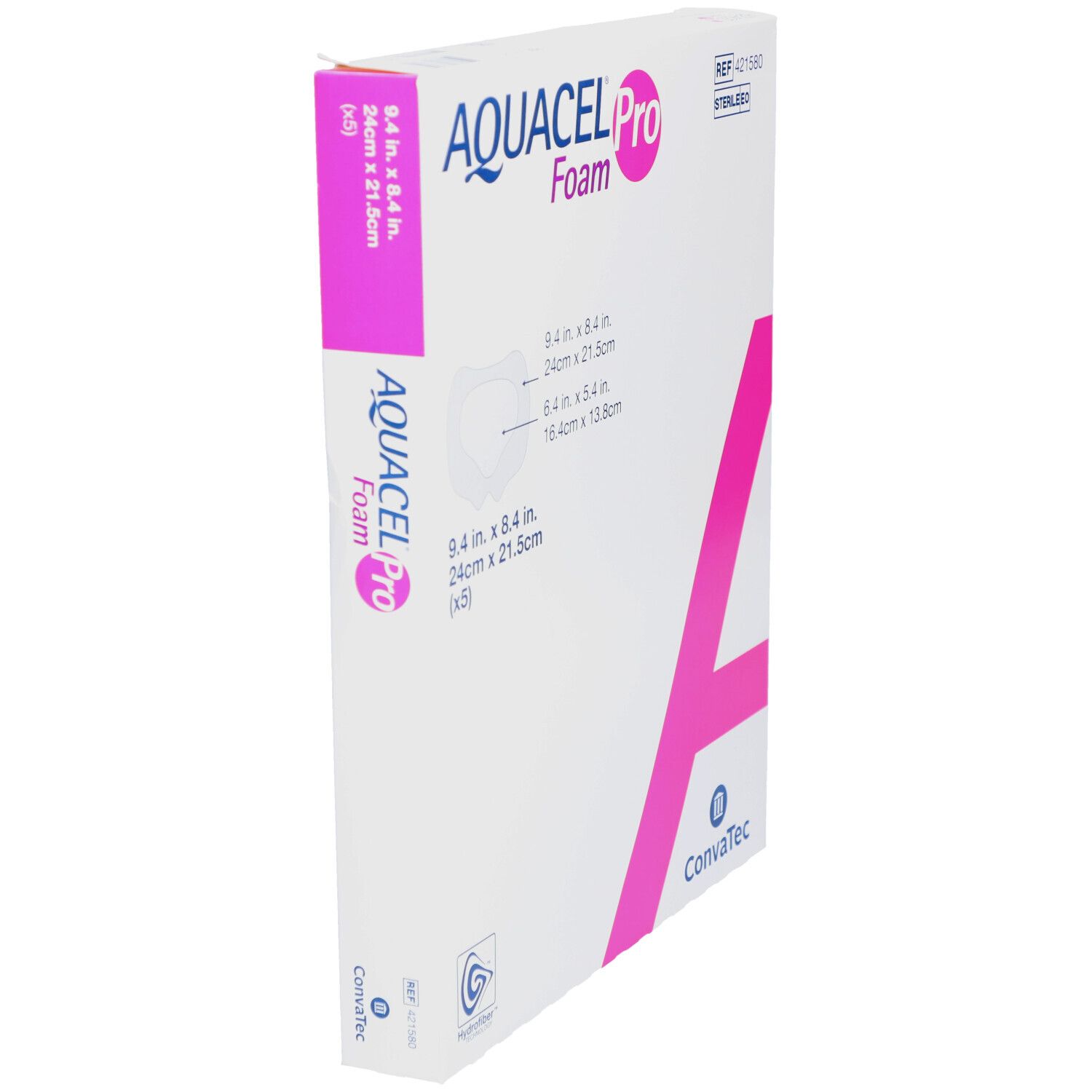 AQUACEL FOAM Pro Grand Sacrum - Pansement hydrocellulaire adhésif siliconé 24 x 21,5 cm