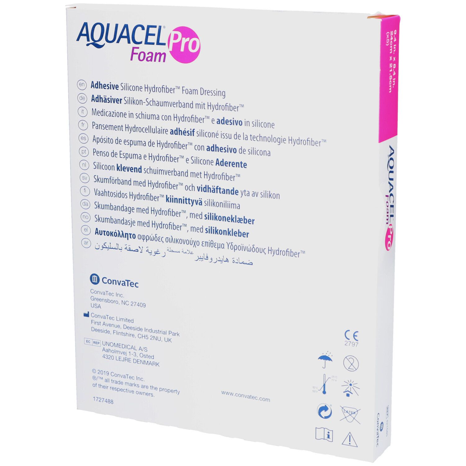 AQUACEL FOAM Pro Grand Sacrum - Pansement hydrocellulaire adhésif siliconé 24 x 21,5 cm