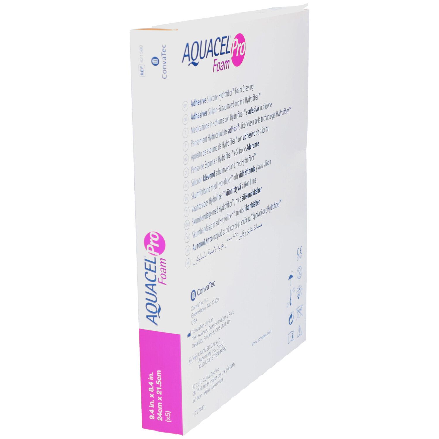 AQUACEL FOAM Pro Grand Sacrum - Pansement hydrocellulaire adhésif siliconé 24 x 21,5 cm