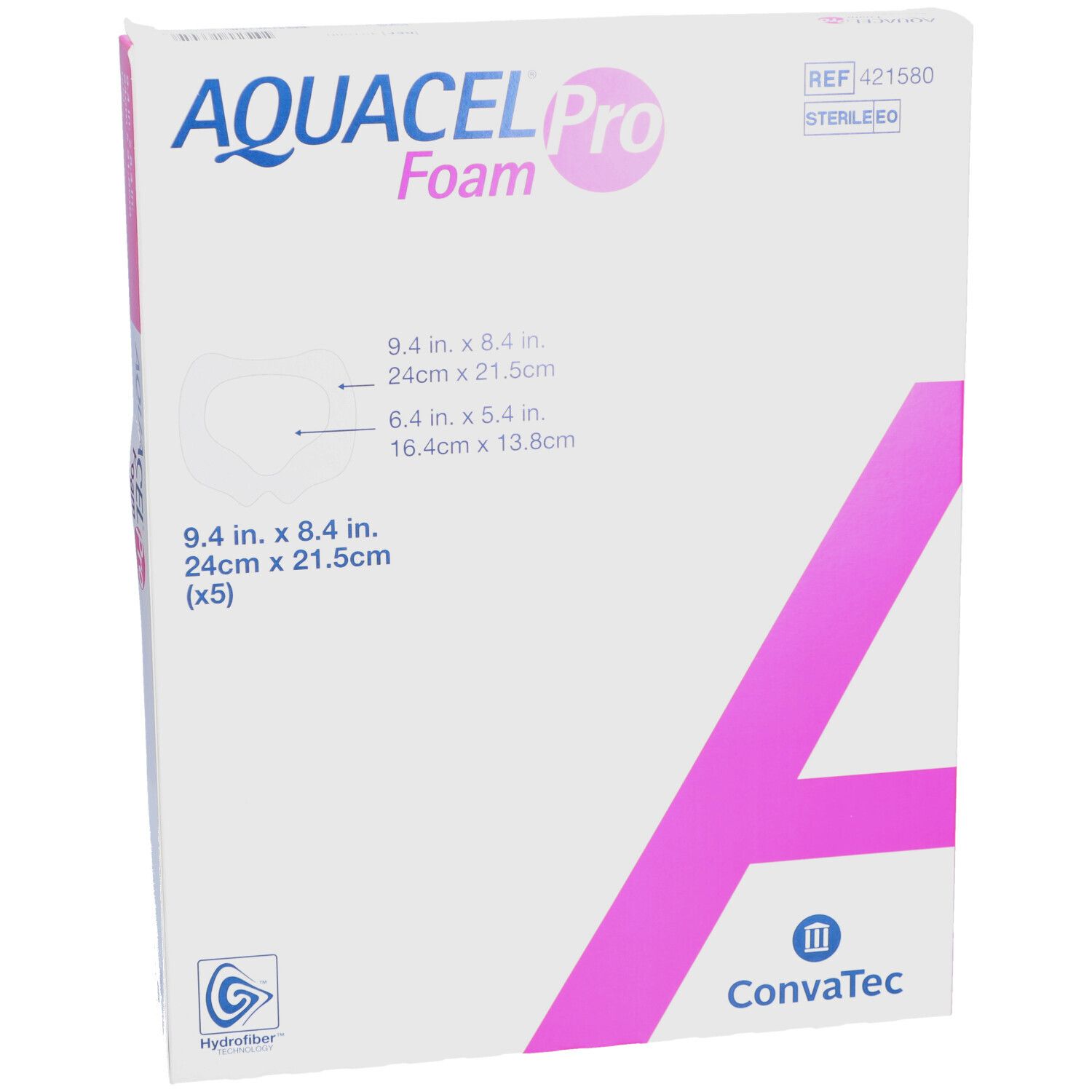 AQUACEL FOAM Pro Grand Sacrum - Pansement hydrocellulaire adhésif siliconé 24 x 21,5 cm