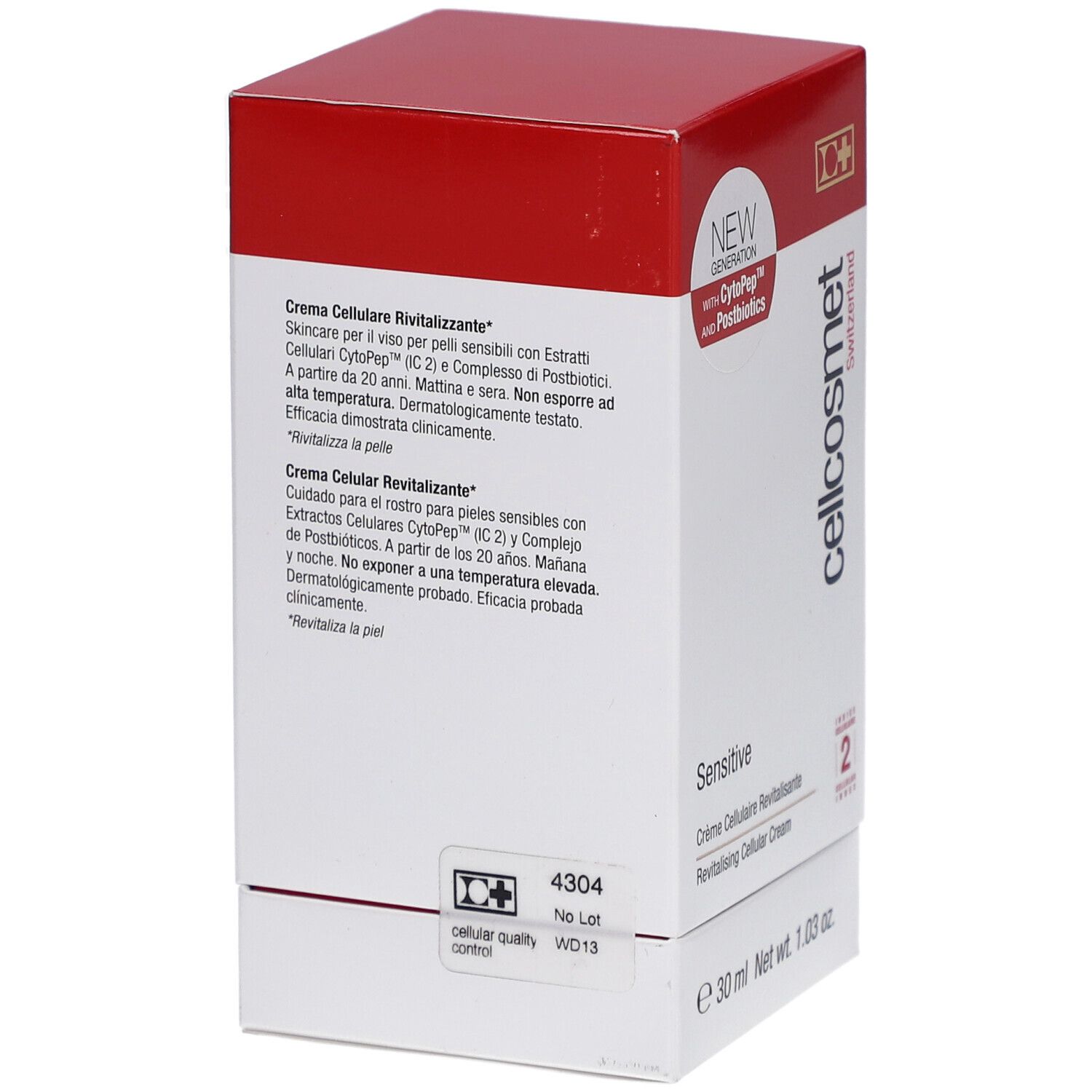 Cellcosmet Sensitive Crème Cellulaire Revitalisante