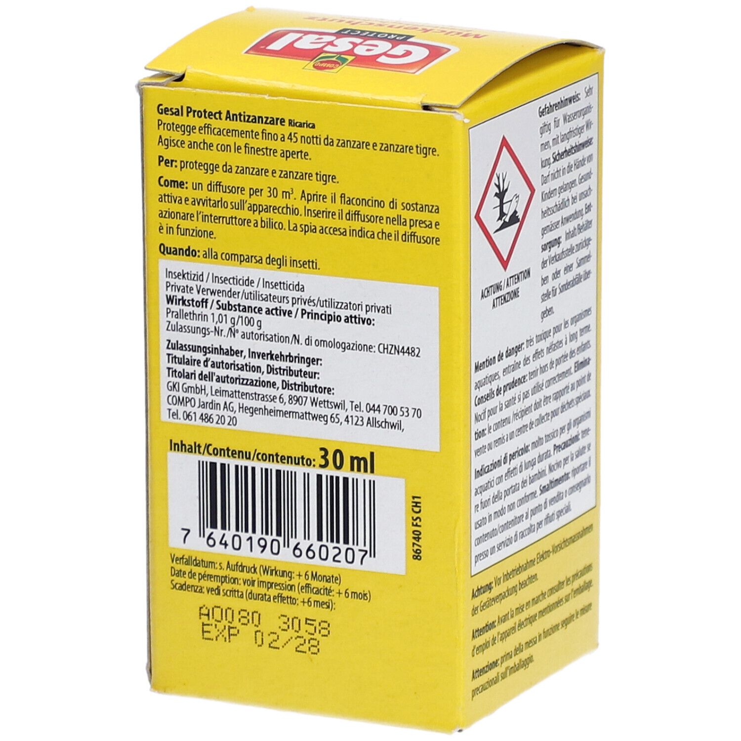 GESAL PROTECT Mückenschutz Ersatzfläschchen 30 ml