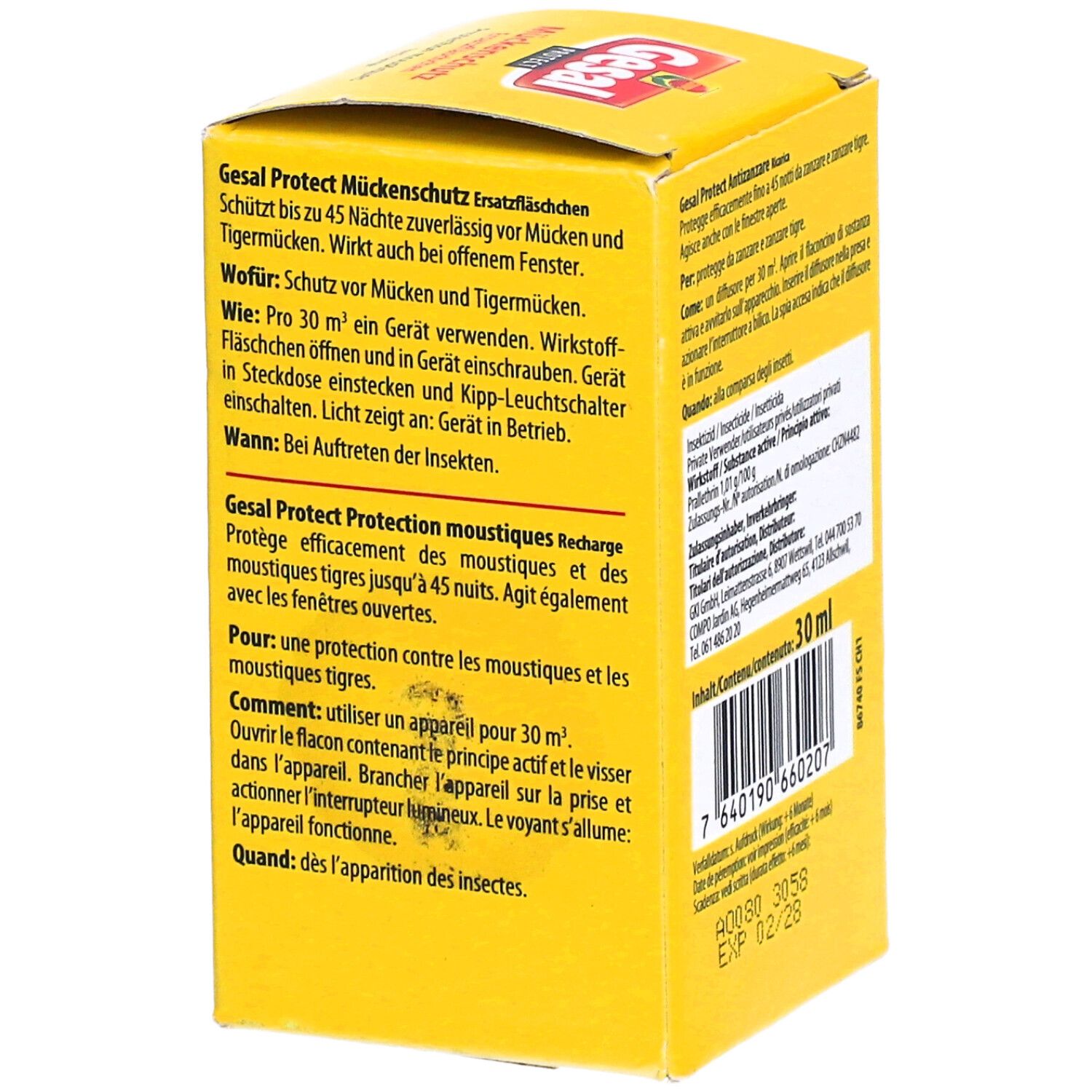 GESAL PROTECT Mückenschutz Ersatzfläschchen 30 ml