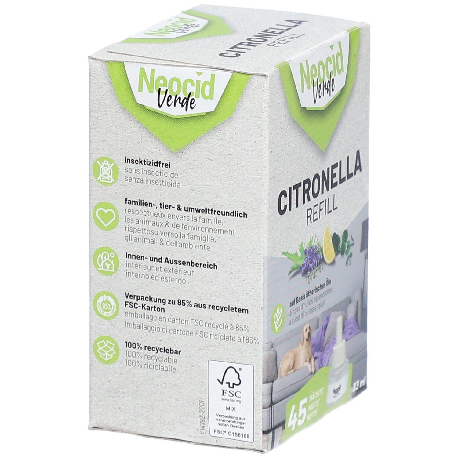 NEOCID VERDE Citronella Refill-Fläschchen Fl 33 ml