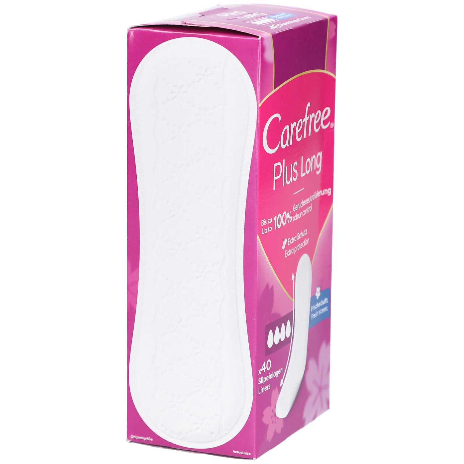 Carefree® Plus Long - Protège-slips Extra Protection - Parfum frais